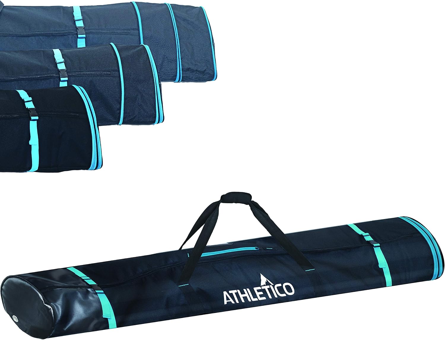 Athletico Dynamic Adjustable Length Ski Bag - Padded Ski Bag Adjusts from 170cm to 190cm