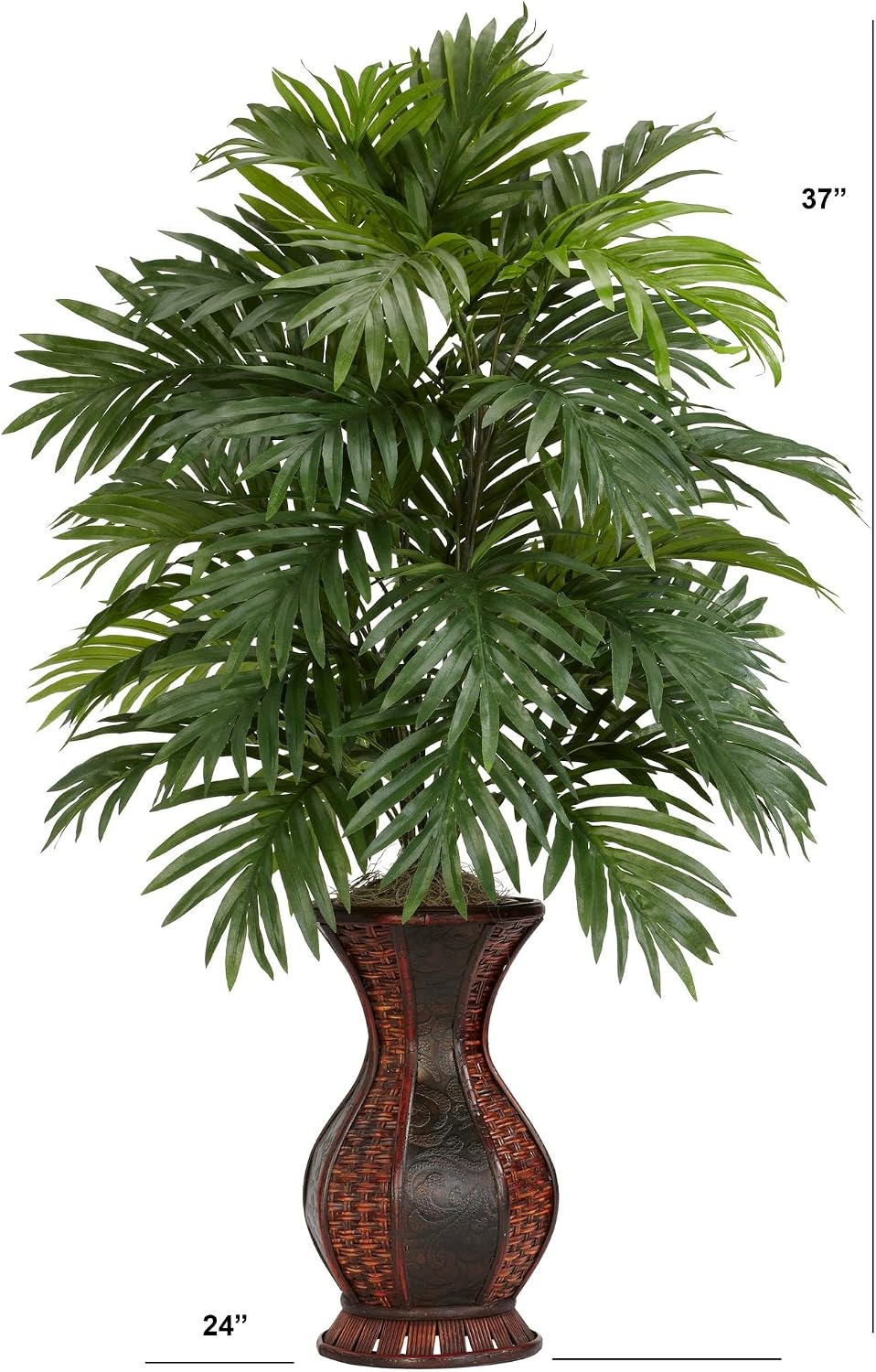 Nearly Natural Areca Palm with Urn Silk Plant