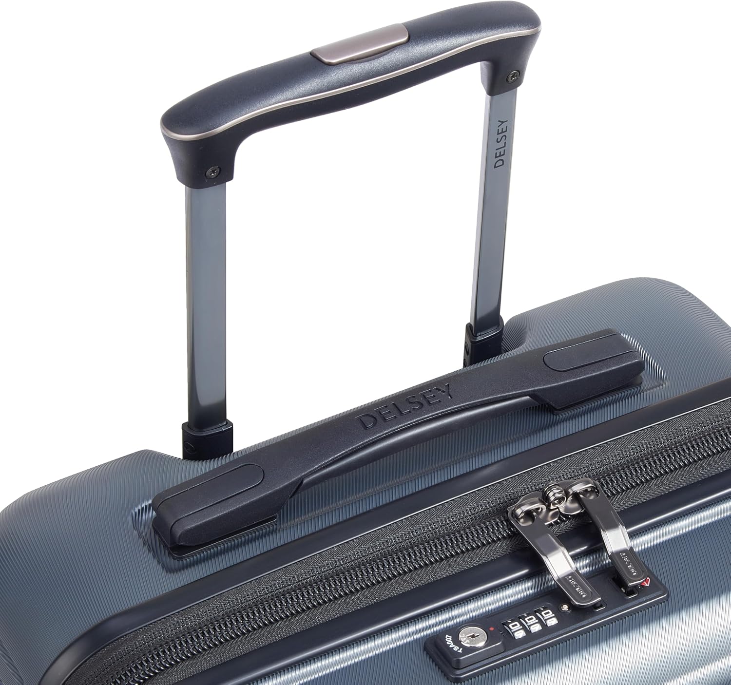 DELSEY PARIS Cruise 3.0, 20 Inch Carry-On Hardside Luggage, Deep Sea Navy | Expandable Suitcase, Lightweight 100% Polycarbonate Shell, Dual-Density Spinner Wheels, USB Port, TSA Lock