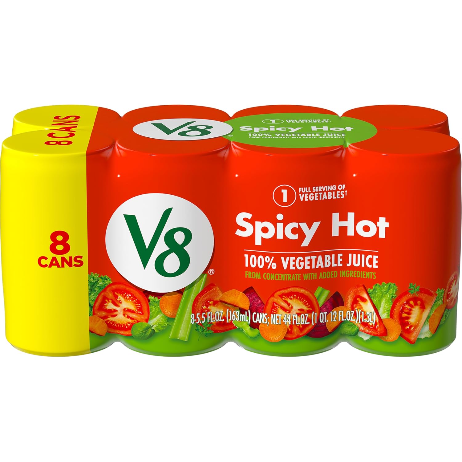 V8 Low Sodium Original 100% Vegetable Juice, 11.5 fl oz Can (24 Pack)