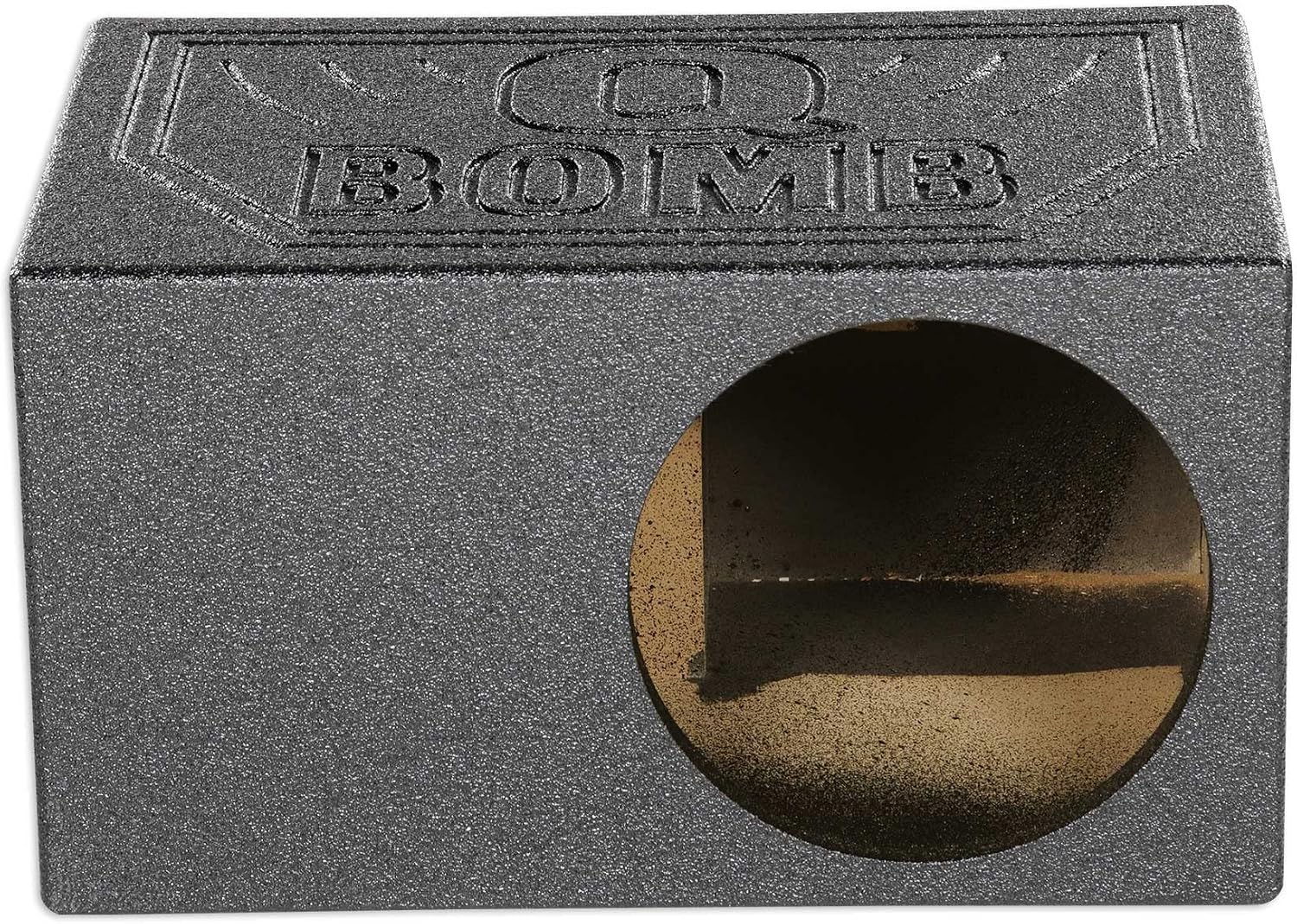 Rockville RQB10 Single 10" Vented Ported Subwoofer Sub Box Enclosure | 1.4 Cu Ft Air Space, Side Ported, 3/4" MDF, Bed Liner Finish, 39Hz Tuning