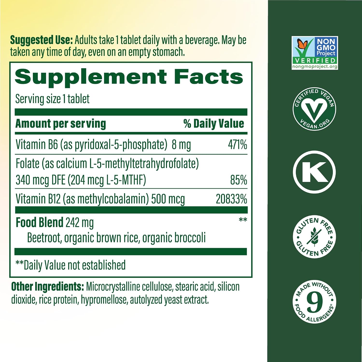 MegaFood Methyl B12, Cellular Energy Metabolism Support, 90 Mini Tablets | With Methylated B12, Methylfolate & Vitamin B6, Supports Brain & Nervous System Function & Heart Health, Vegan, 90 Servings