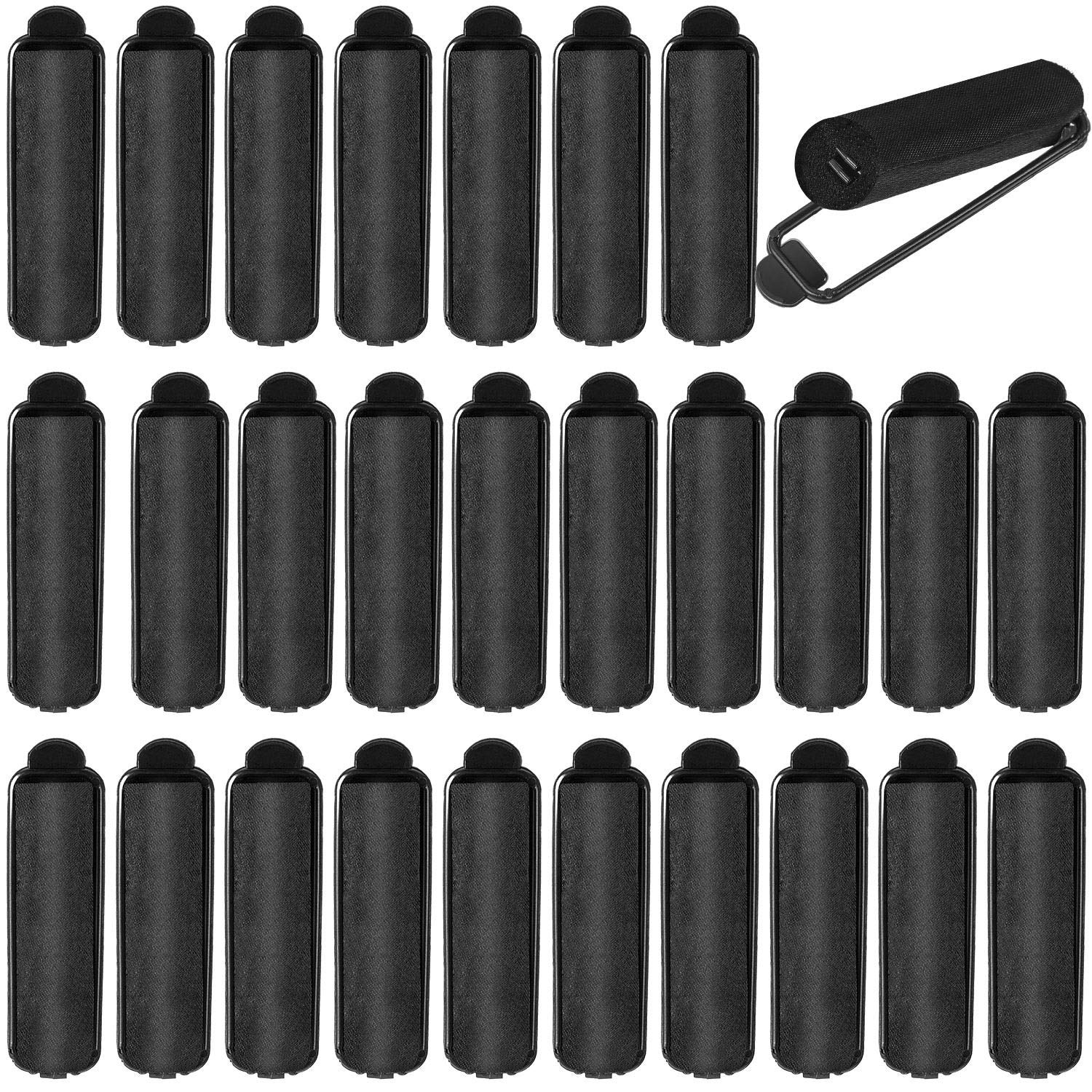 WILLBOND 40 pcs Sponge Hair Rollers, 0.6 Inch, Black
