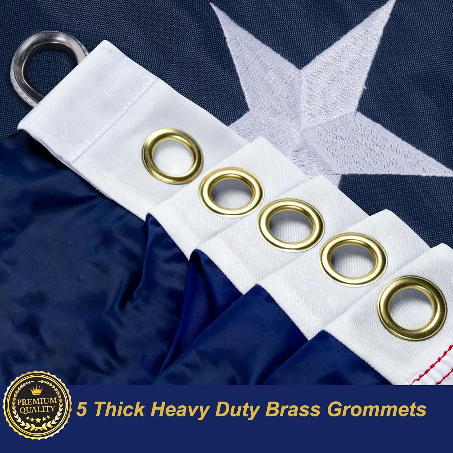 TOPFLAGS American Flag 4x6 Heavy Duty Outdoor US Flags for Outside Embroidered Stars USA Banner Sewn Stripes with Brass Grommets Vibrant Color