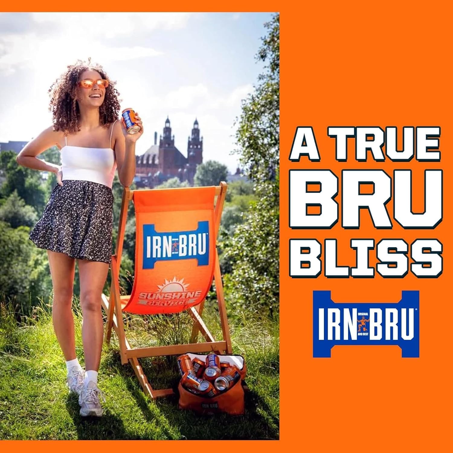 IRN-BRU Original Scottish Sparkling Soda, Citrus Flavored Carbonated Drink - Sparkling Flavored Soft Drink, 32 Flavor Recipe, 16.9 fl oz Bottles, Pack of 12