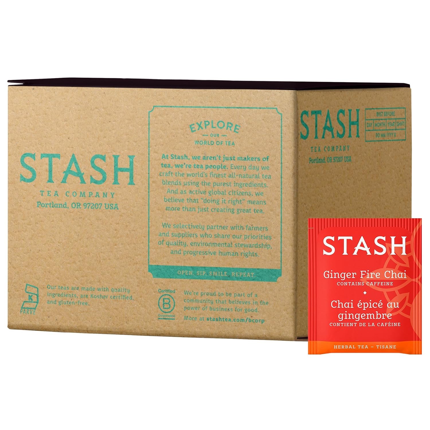Stash Tea Premium Green Tea, Box of 100 Tea Bags