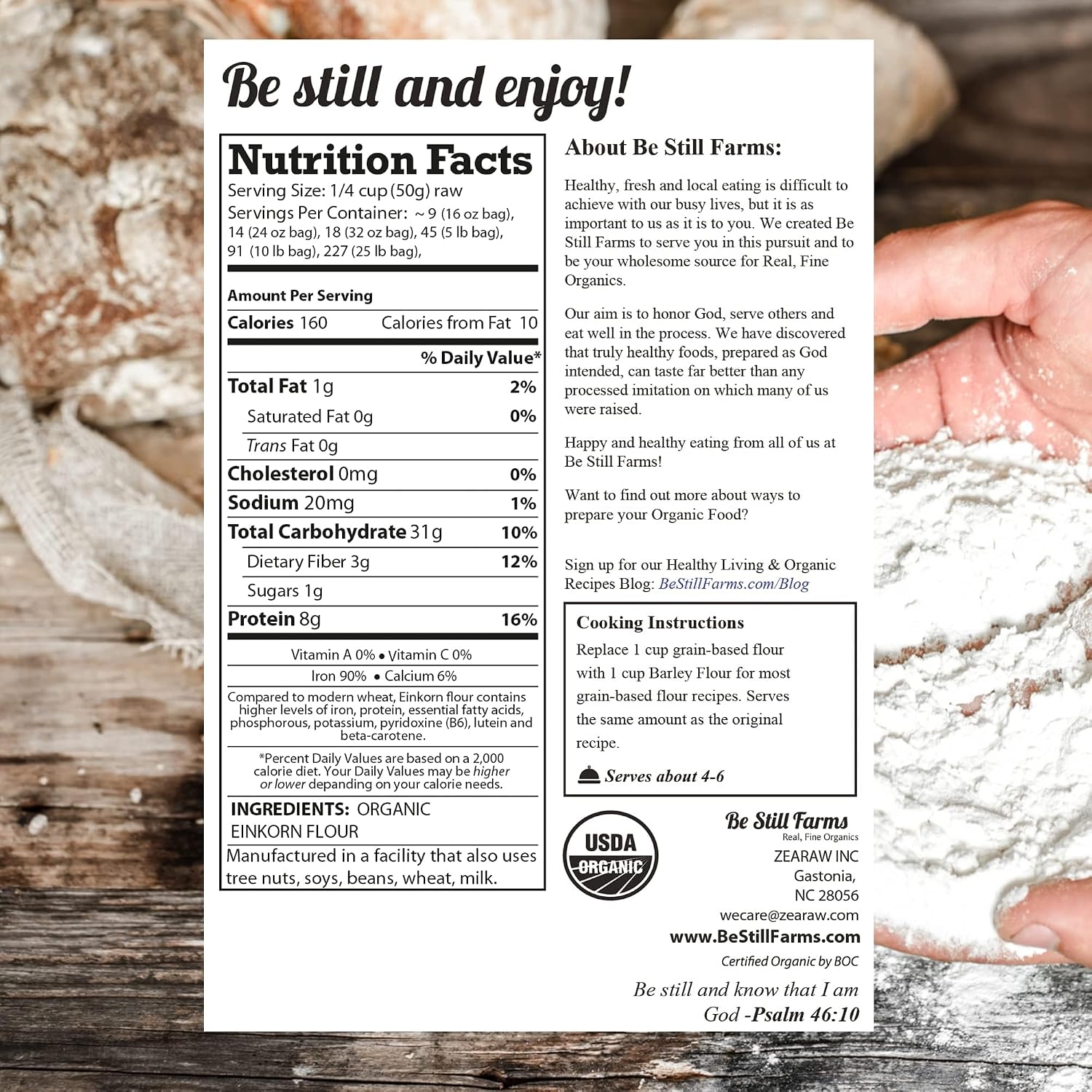 Organic Einkorn Farro Grain 4.8 lb - Einkorn Wheat Berries Bulk Whole | Ancient Grains Ideal for Soup, Flour, Bread - High in Fiber - USA Grown | USDA Certified | Vegan | Non-GMO