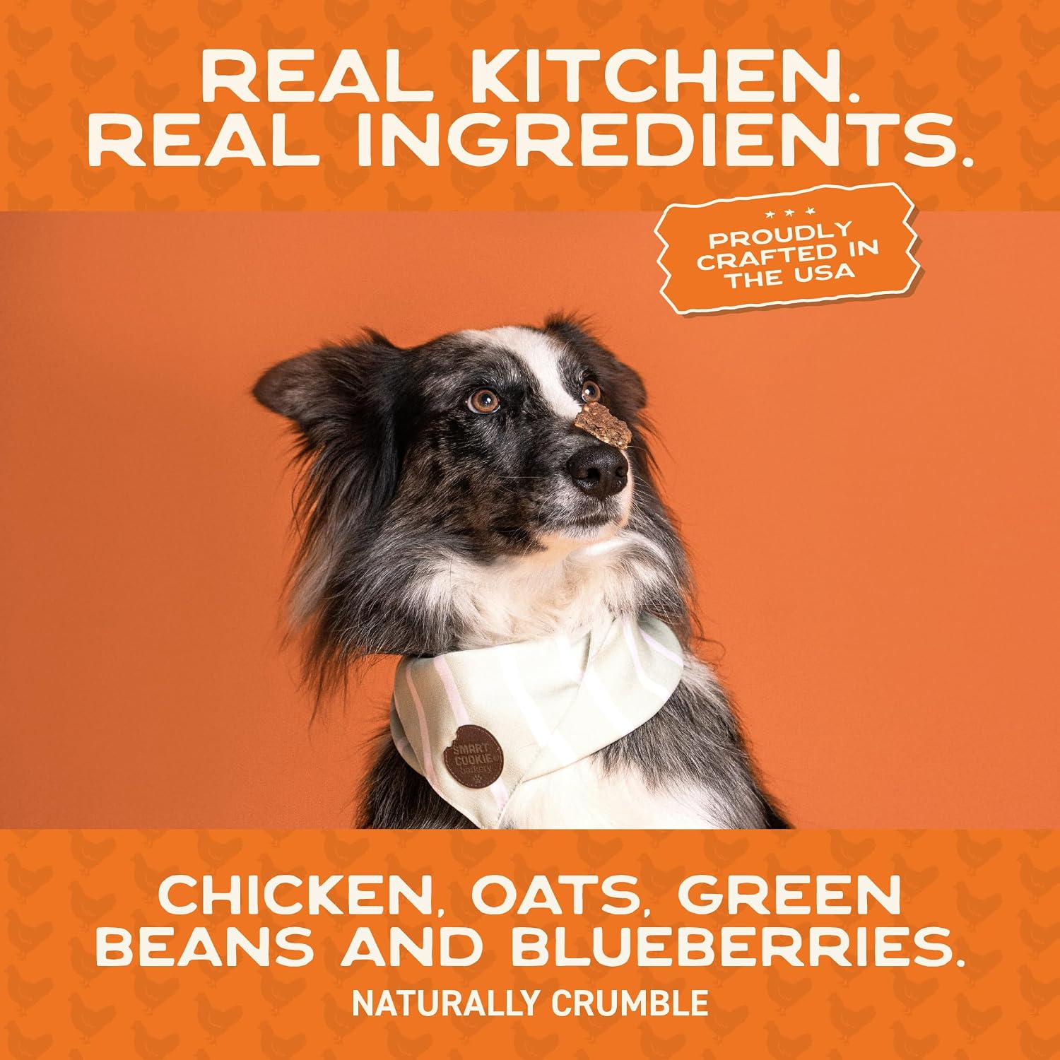 Smart Cookie All Natural Dog Treats - Healthy Hip and Joint Chicken Dog Biscuits with Glucosamine - Ideal for Senior Dogs and Sensitive Stomachs - Dehydrated, Crunchy, Human-Grade, Made in USA - 8oz