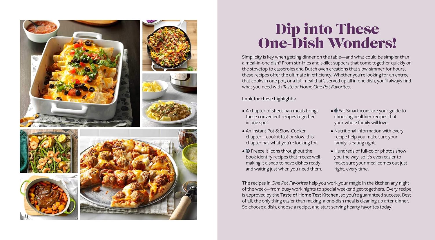Taste of Home One Pot Favorites: 519 Dutch Oven, Instant Pot®, Sheet Pan and other meal-in-one lifesavers (Taste of Home Quick & Easy)