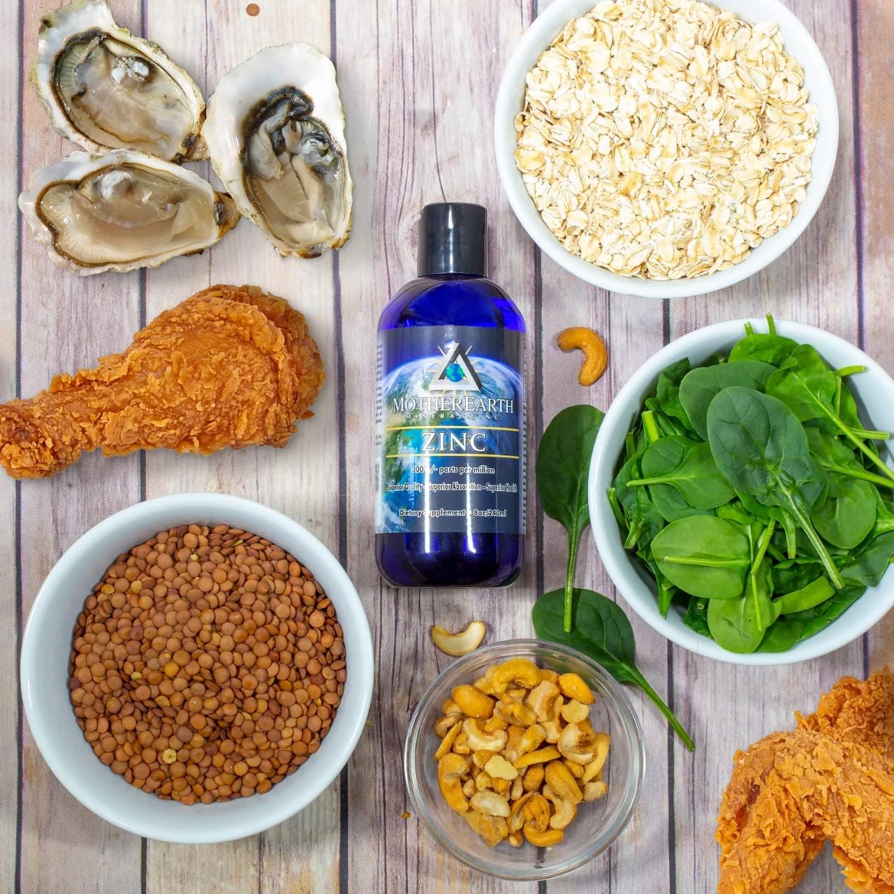 Mother Earth Minerals Ionic Liquid Zinc Supplement High Absorption Angstrom Zinc Mineral Drops for Immune Support
