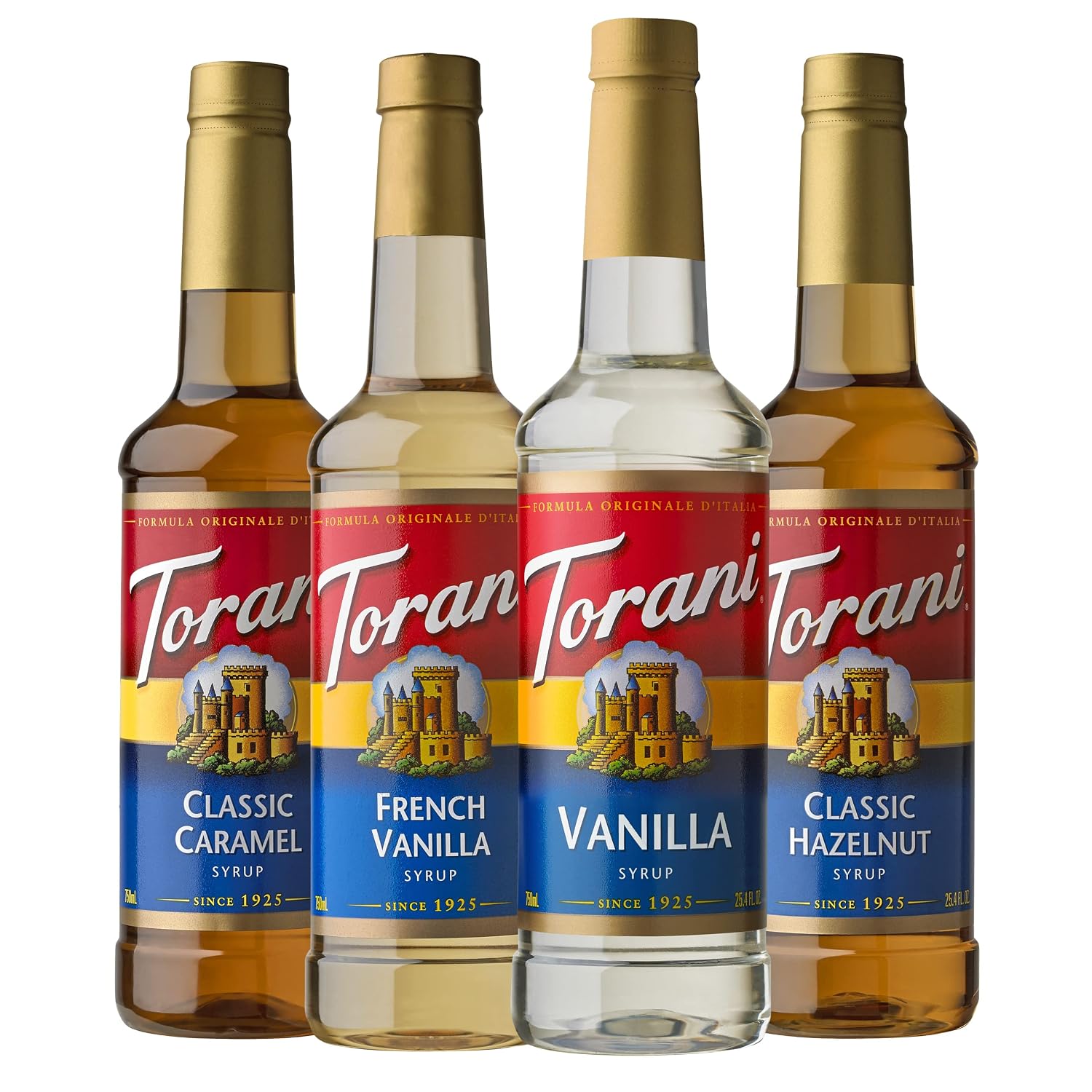 Torani Syrup Variety Pack, Soda Flavors, 25.4 Ounces (Set of 4)