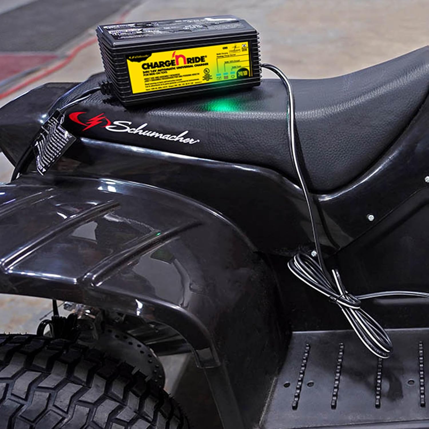Schumacher Electric Charge 'n Ride Universal Battery Charger and Maintainer for Ride-on Toys, CR1, 2-in-1, Fully Automatic, 3 Amps, 6 Volt, 12 Volt, Use with MotionTrendz, Power Wheels, and Peg Pergo