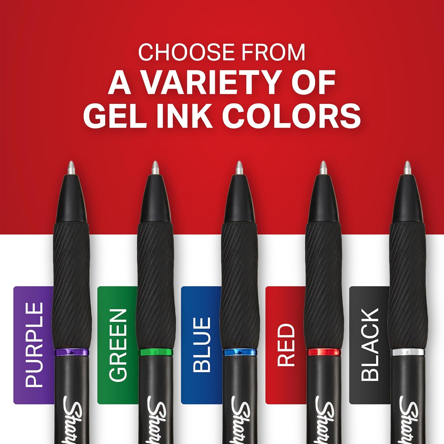 Sharpie S-Gel Gel Pens, Pearl White Body, Black Ink, Medium Point (0.7mm), 12 Count - For Journaling, Writing, Note-Taking, School, Office Supplies