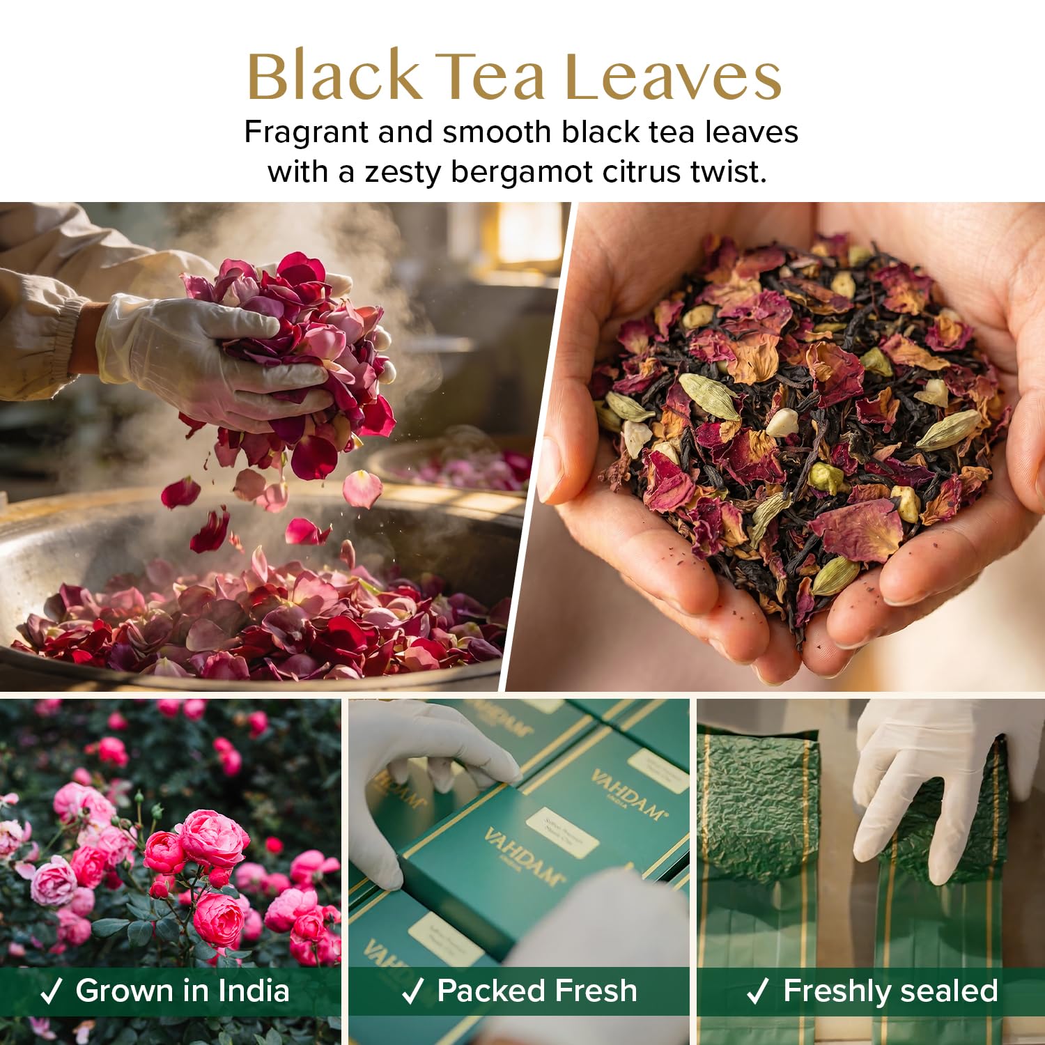VAHDAM, Green Tea Leaves From Himalayas 170+ Cups (12oz) High Elevation Grown Green Tea Leaves From Himalayas | Pure Unblended Single Origin Green Loose Leaf Tea | Vacuum Sealed