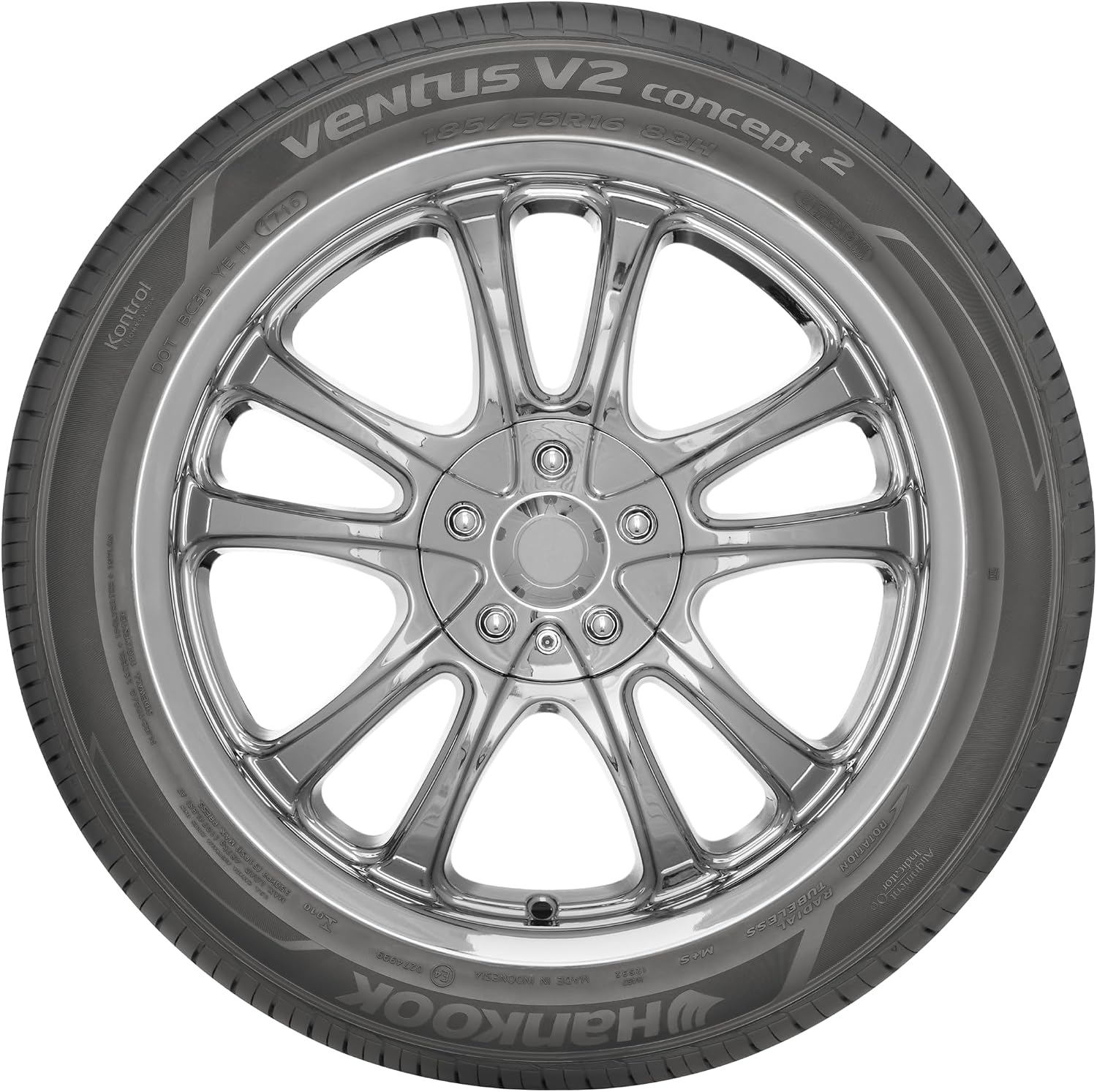 Hankook Ventus V2 concept 2 All-Season Radial Tire - 225/55R16 V | Passenger Performance All Season Traction 99V Rated Extra Load Radial
