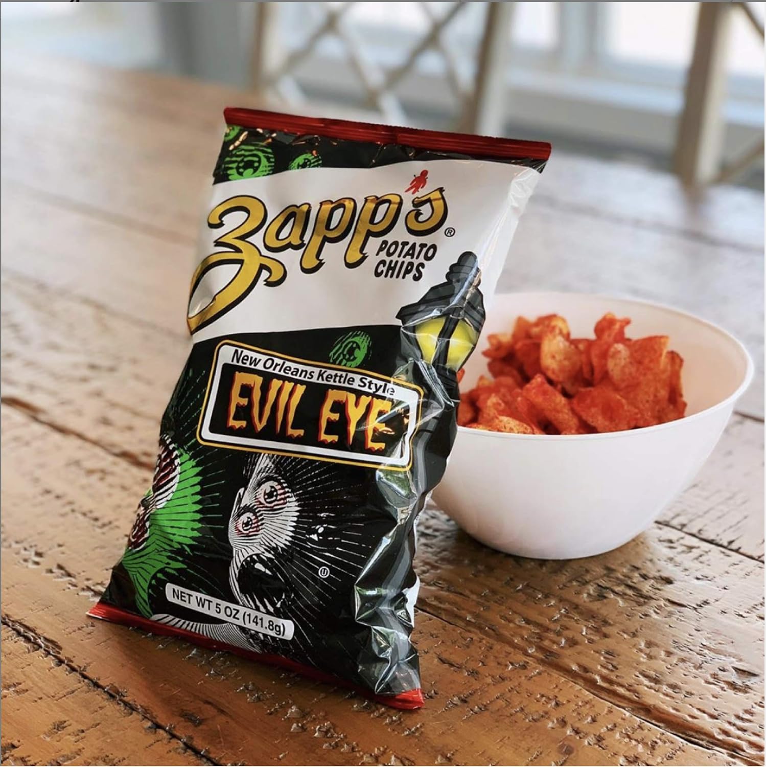 Zapp’s New Orleans Kettle-Style Potato Chips Hotter n Hot Jalapeno Flavor (2 oz Bags, 25 Count), Crunchy Chips with a Spicy Kick, Perfect On-The-Go, Gluten Free Snack