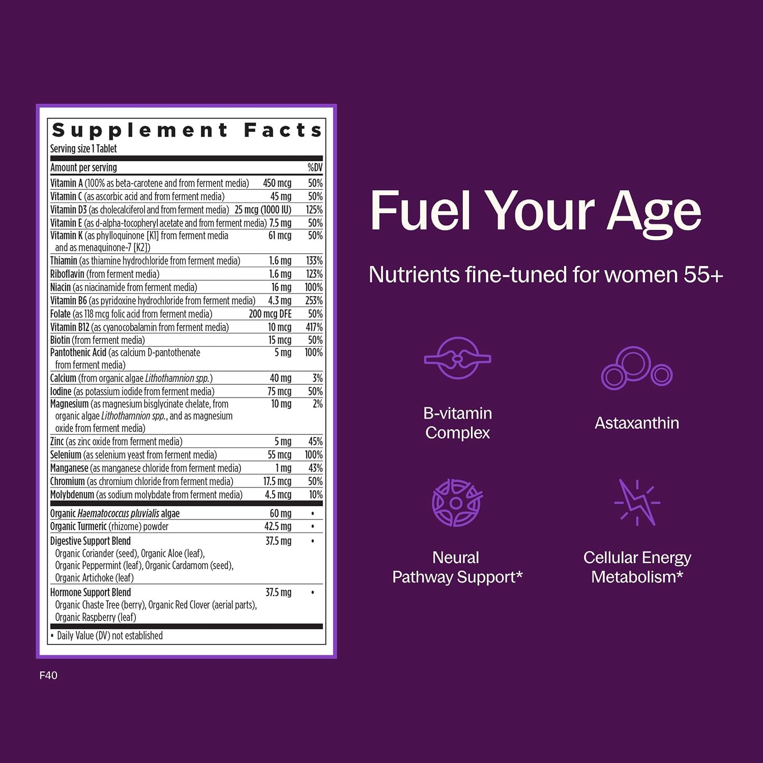 New Chapter Every Woman's One Daily 55+ - Multivitamin for Women - Supports Immune, Bone & Vision Health* - Gentle on the Stomach - Non-GMO, Gluten Free, Dairy Free, Vegetarian & Kosher - 48 Tablets