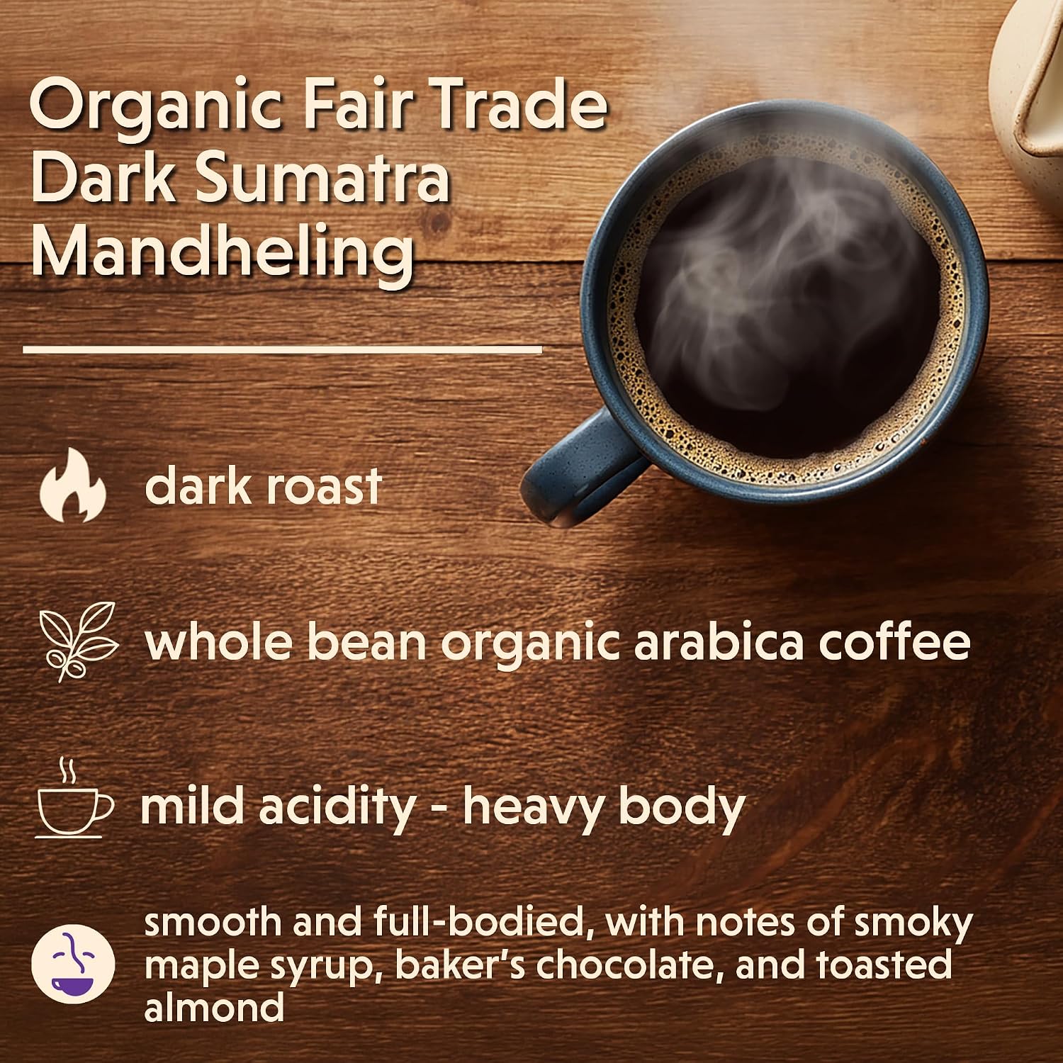 Coffee Bean Direct French Roast Papua New Guinea, Whole Bean, 5lb Bag | Dark Roast, Single Origin Arabica Coffee Beans