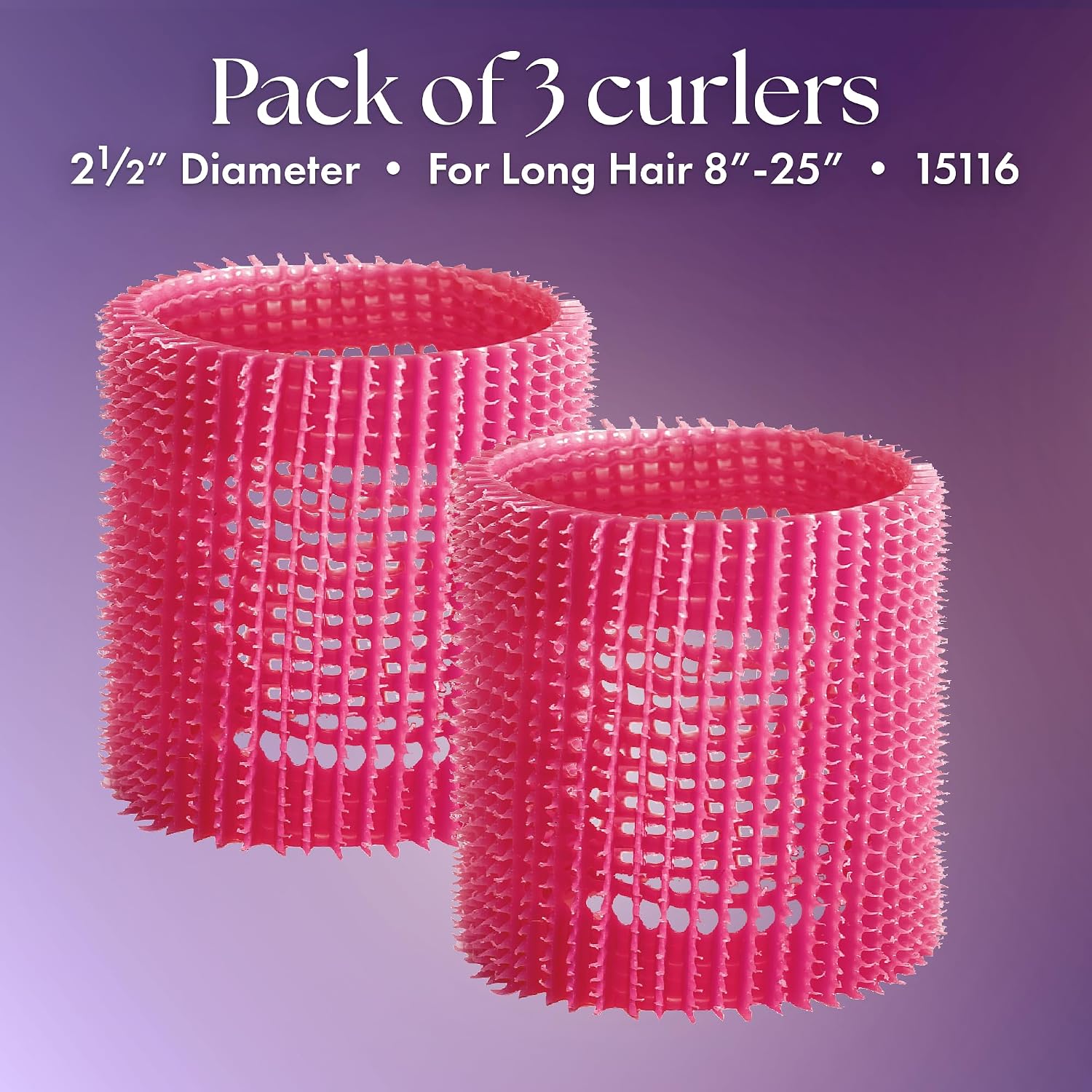 Olivia Garden Jet Set EZ Grip Self-Gripping Curlers - Hair Rollers for Setting or Perming - Style Curls and Waves