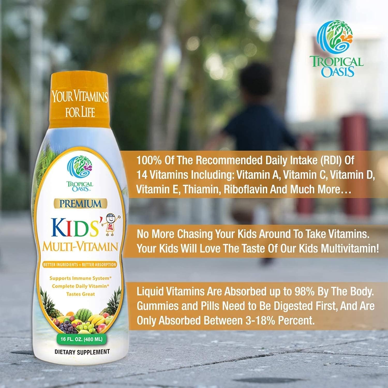 Tropical Oasis MultiVitamin Mineral/ for CHILDREN (16 oz) Liquid
