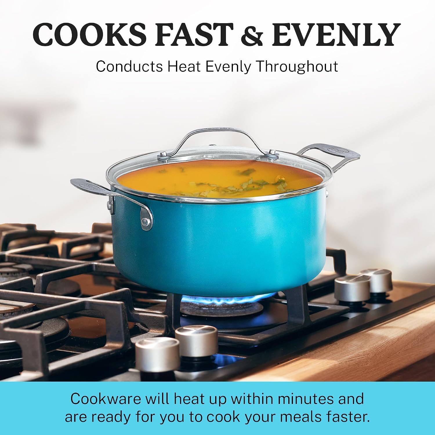 Gotham Steel 20 Piece Pots and Pans Set Nonstick Cookware Set, Pot and Pan Set, Kitchen Cookware Sets, Ceramic Cookware Set, Ceramic Pots and Pans Set
