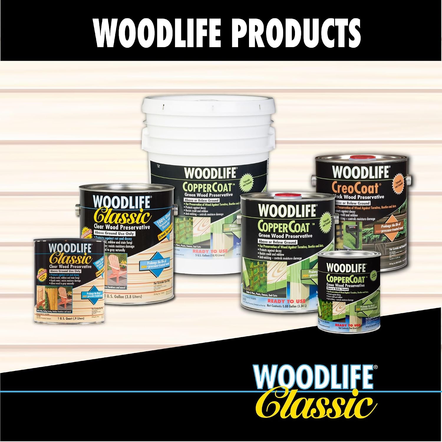 Rust-Oleum WOODLIFE 902 Wolman Classic Clear Wood Preservative-Above Ground, Quart, 0.95 Liters | Protects Against Rot & Decay, Above Ground Wood Protection, Clear Preservative Formula, Quart