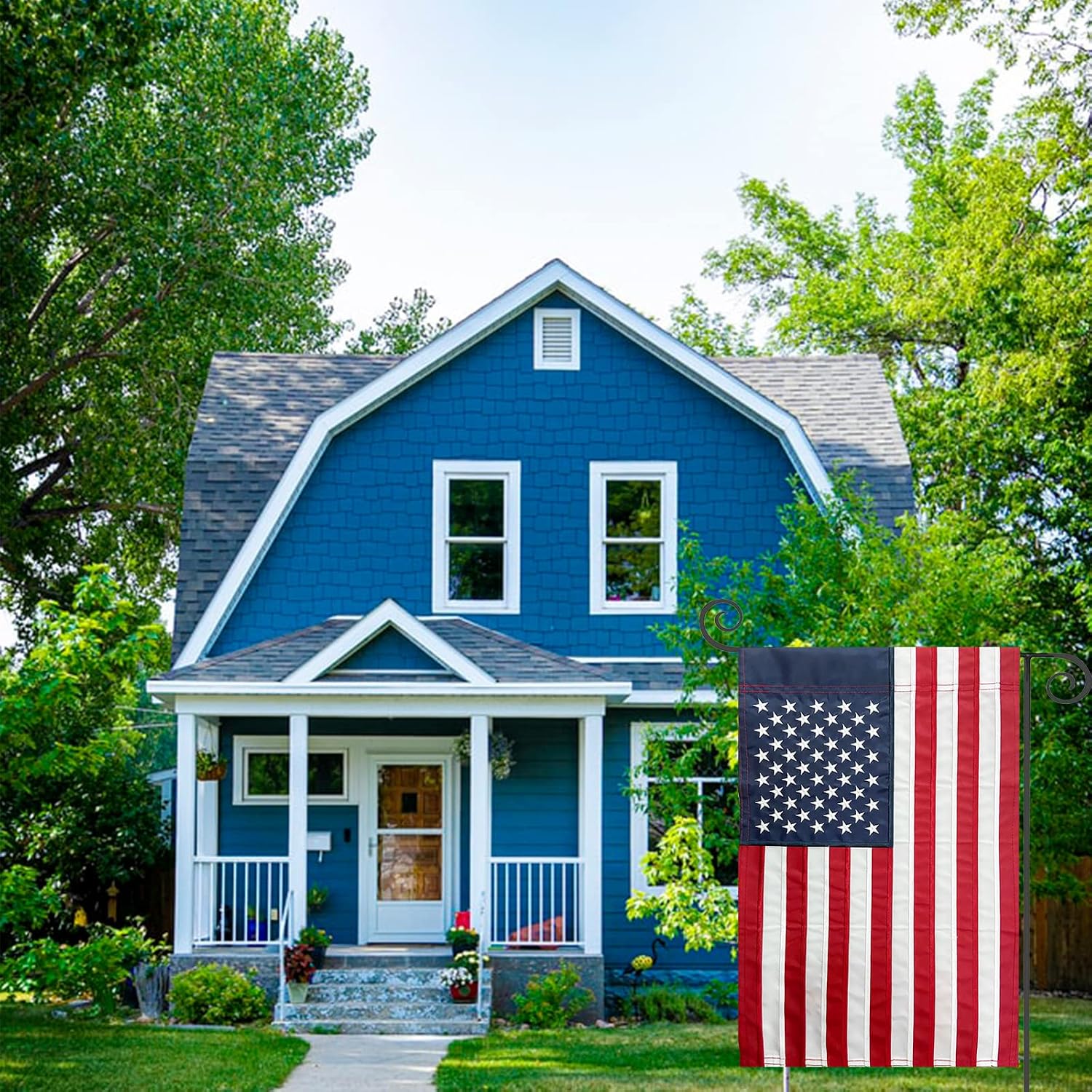American Flag USA Garden Flag 12 x 18 - Patriotic Double Sided Small Flags for Yard