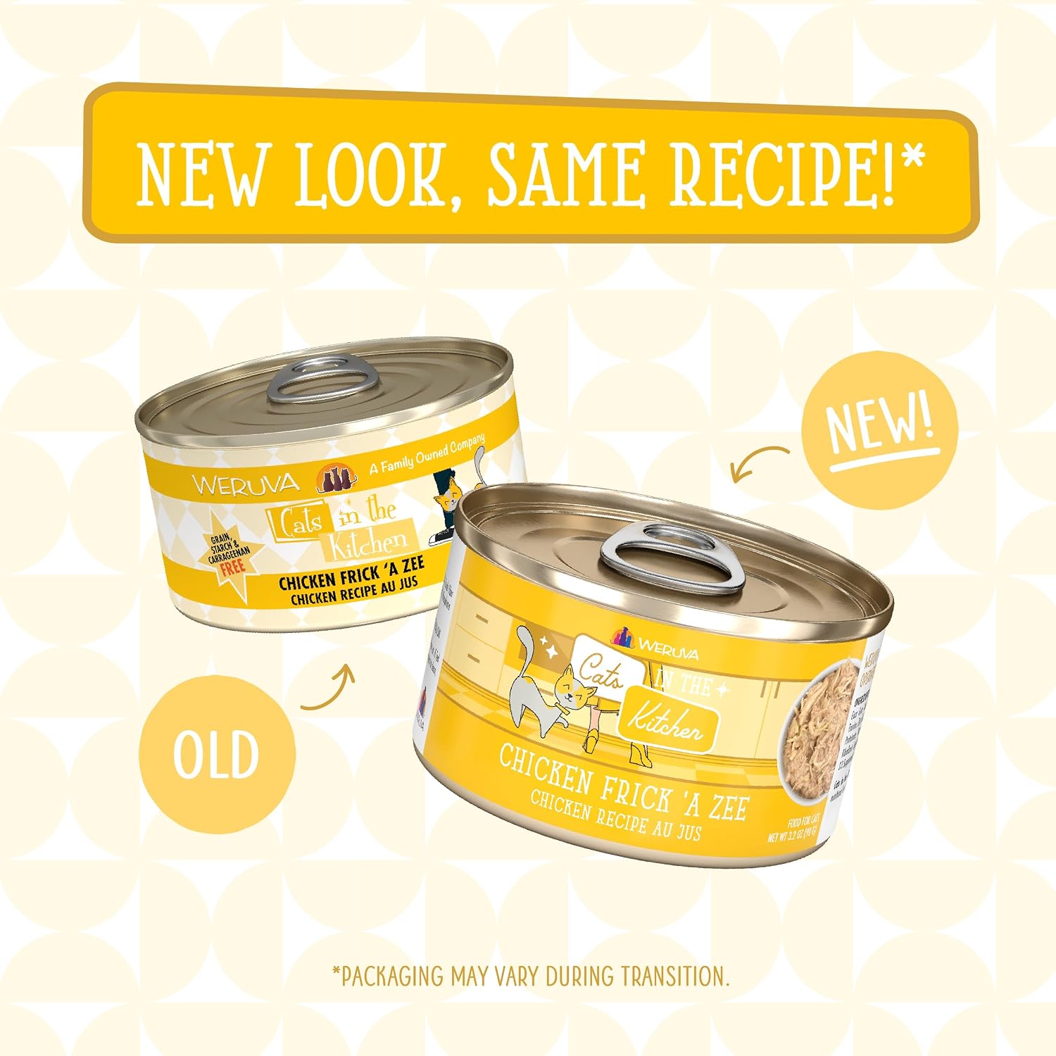 Weruva Cats in the Kitchen, Kitchen Cuties Variety Pack, Wet Cat Food, 3.2oz Can (Pack of 12)