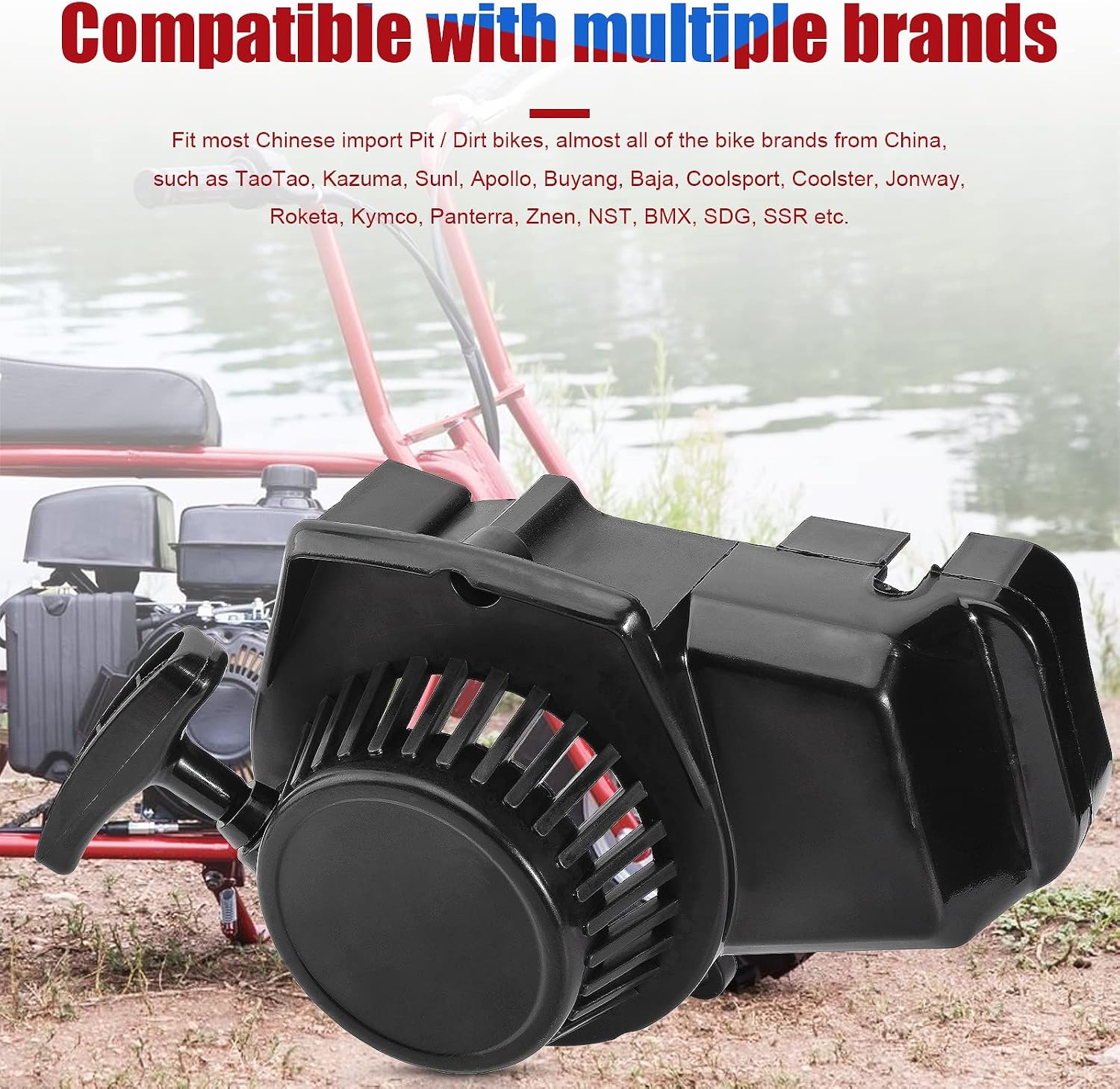 Pull Start Starter for 47cc 49cc Mini Quad ATV Scooter Pocket Bicycle Rocket Bike 2-stroke Engines