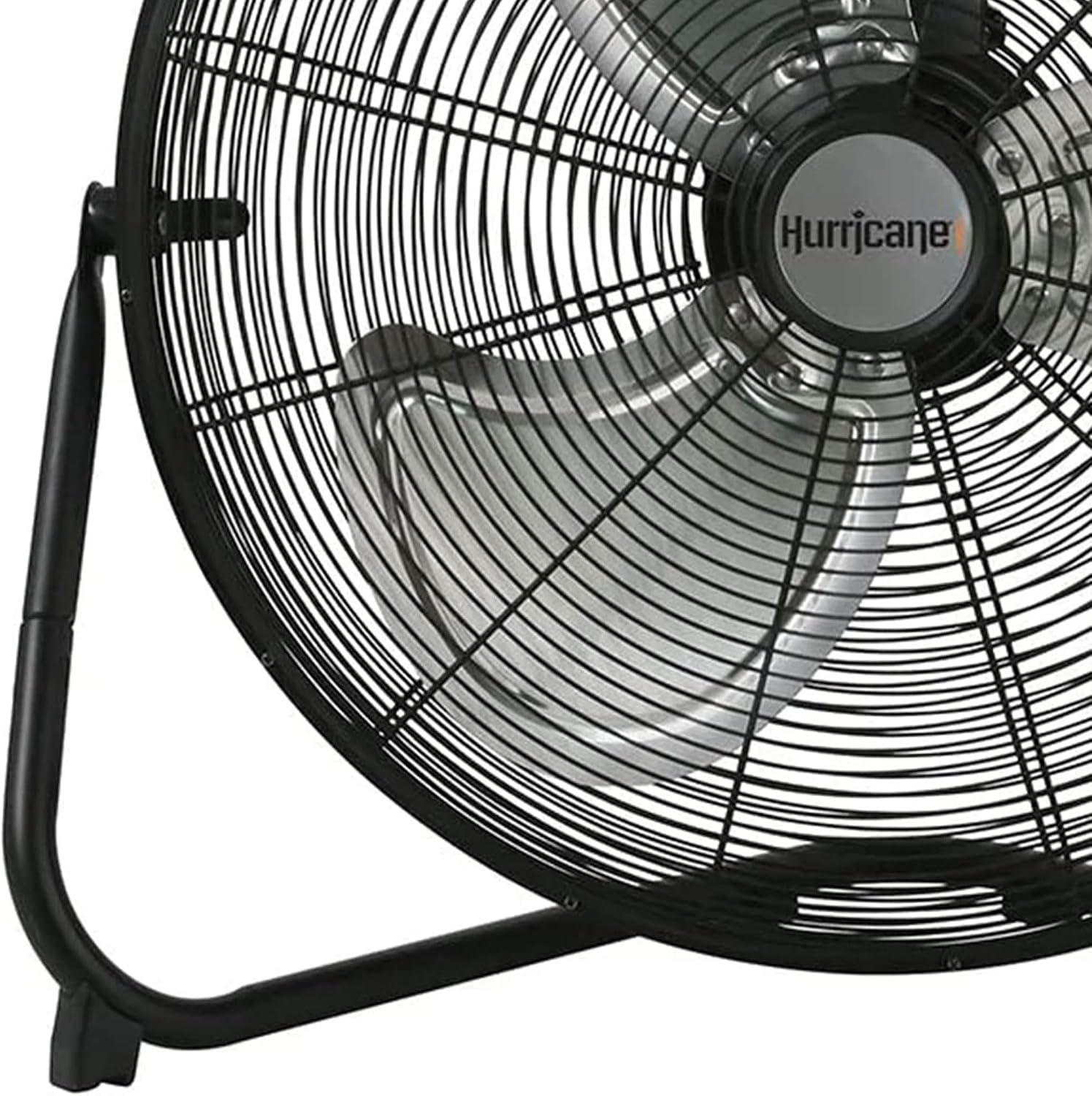 Hurricane Pro High Velocity Metal Blade Floor Fan, 3 Speeds, Black, 20in | Corded Electric Air Cooling Unit w/ 5300 CFM Airflow for Home, Greenhouses