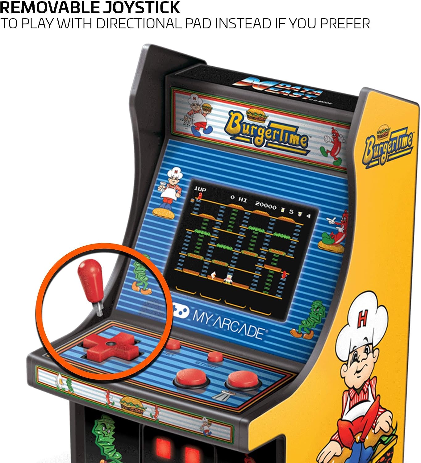 My Arcade Micro Player Mini Arcade Machine: Galaga Video Game, Fully Playable, 6.75 Inch Collectible, Color Display, Speaker, Volume Buttons, Headphone Jack - Electronic Games