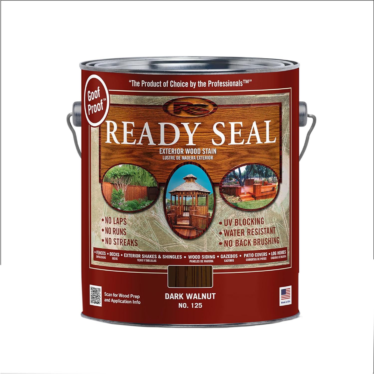 Ready Seal 7966104 5 gal Pail Exterior Wood Stain & Sealer, Light Oak
