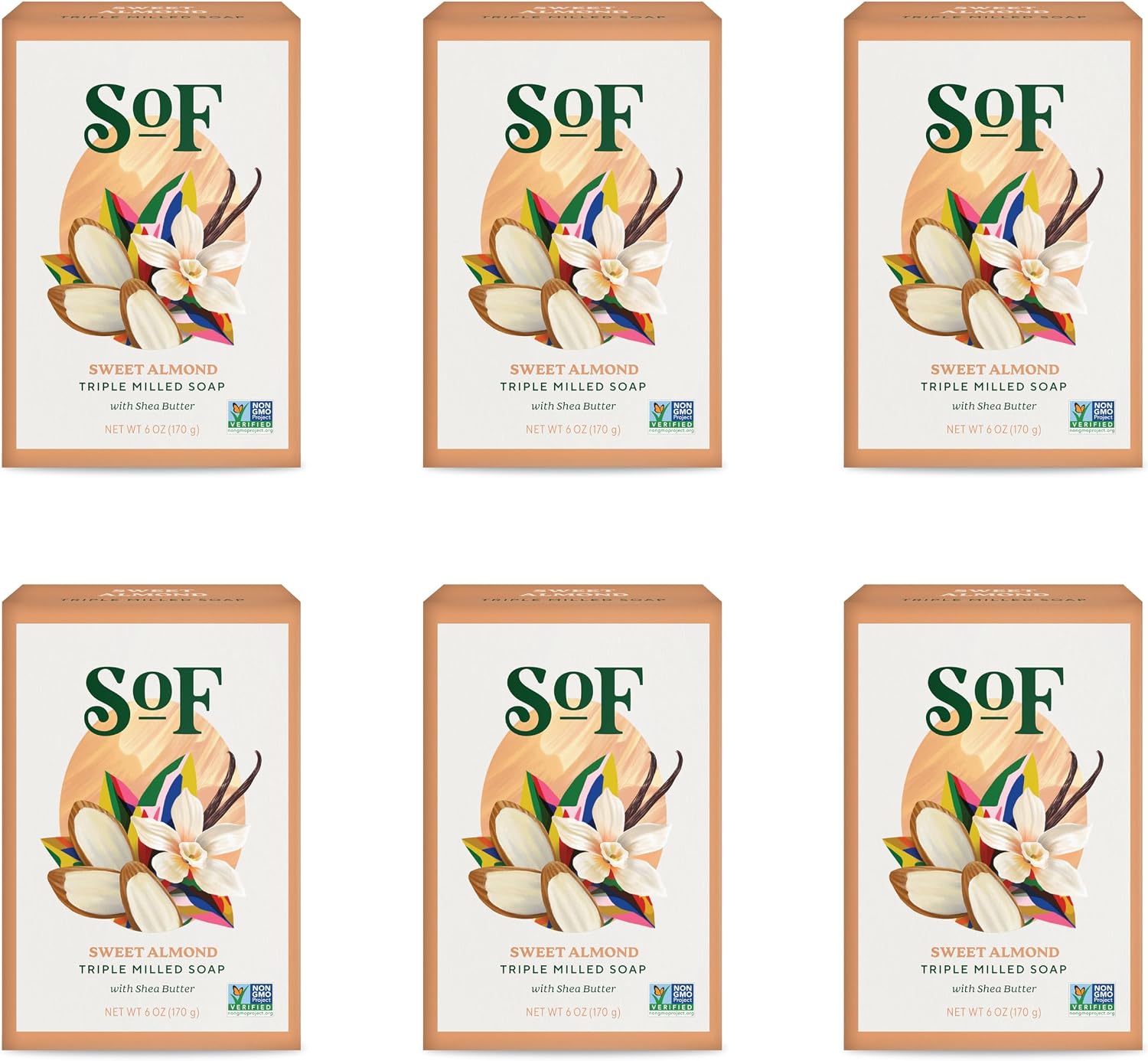 South Of France SoF Triple Milled Bar Soap, Coconut & Shea Butter