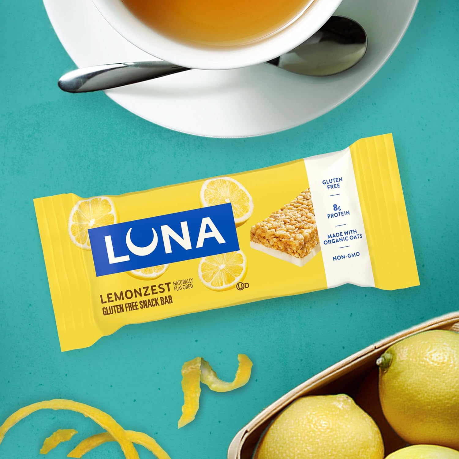 LUNA Bar LemonZest, Gluten Free Snack Bars, 12ct