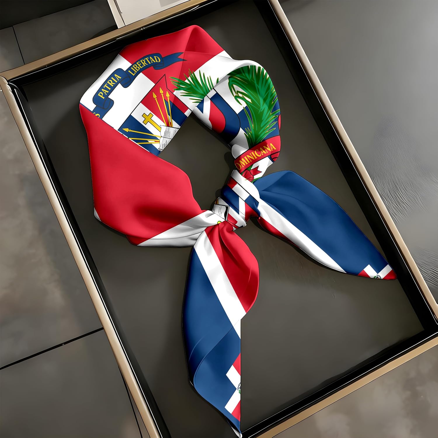 Fashion Bandana Women,Flag Silk Scarf,27.5x27.5 Large Square bandanas,Satin Hair for Sleeping,Travel,for Gift