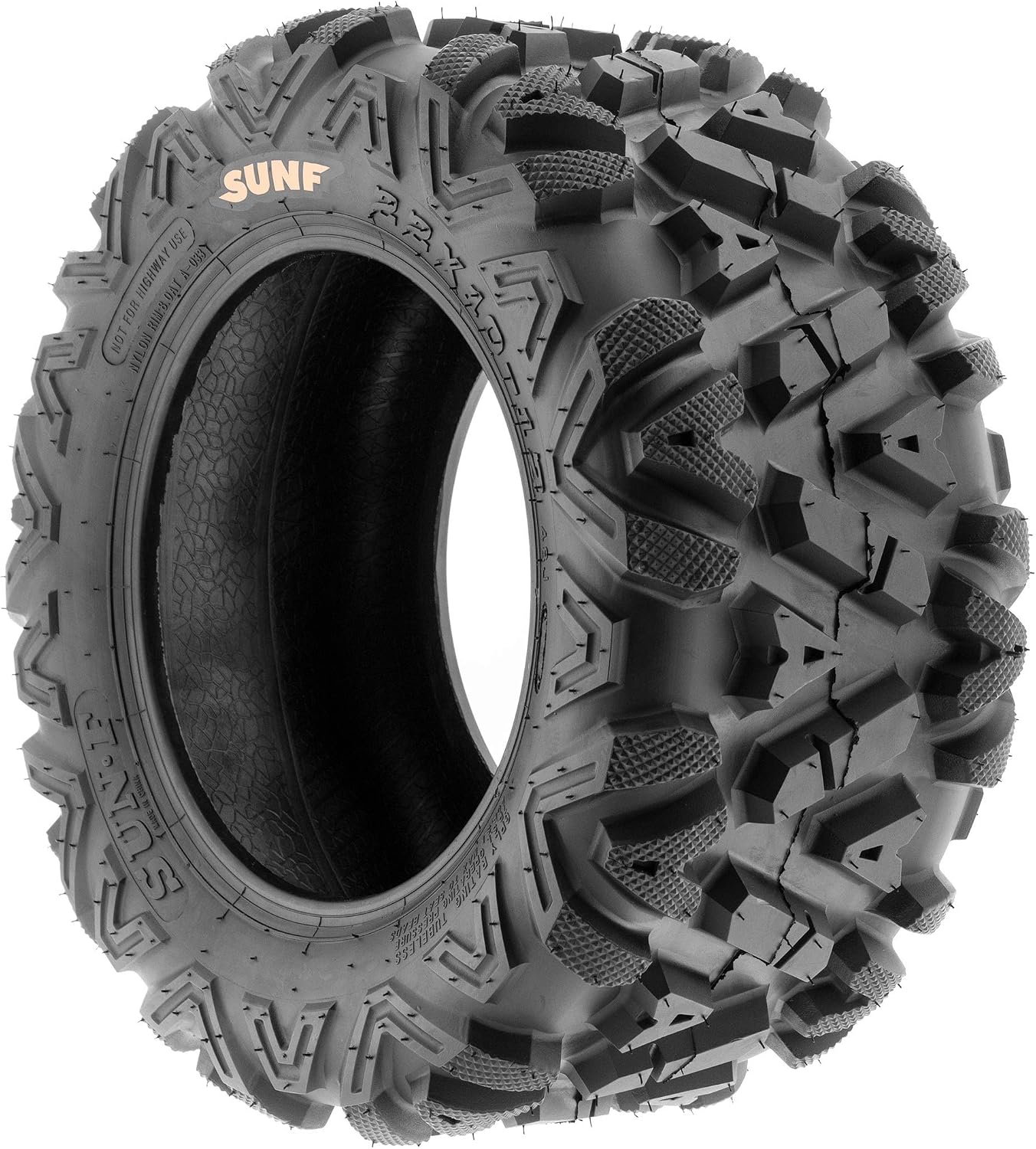 SunF ATV Tires 25x10-12 UTV Tire 25x10x12 All Terrain Off-Road Mud Tires, 6 Ply Tubeless