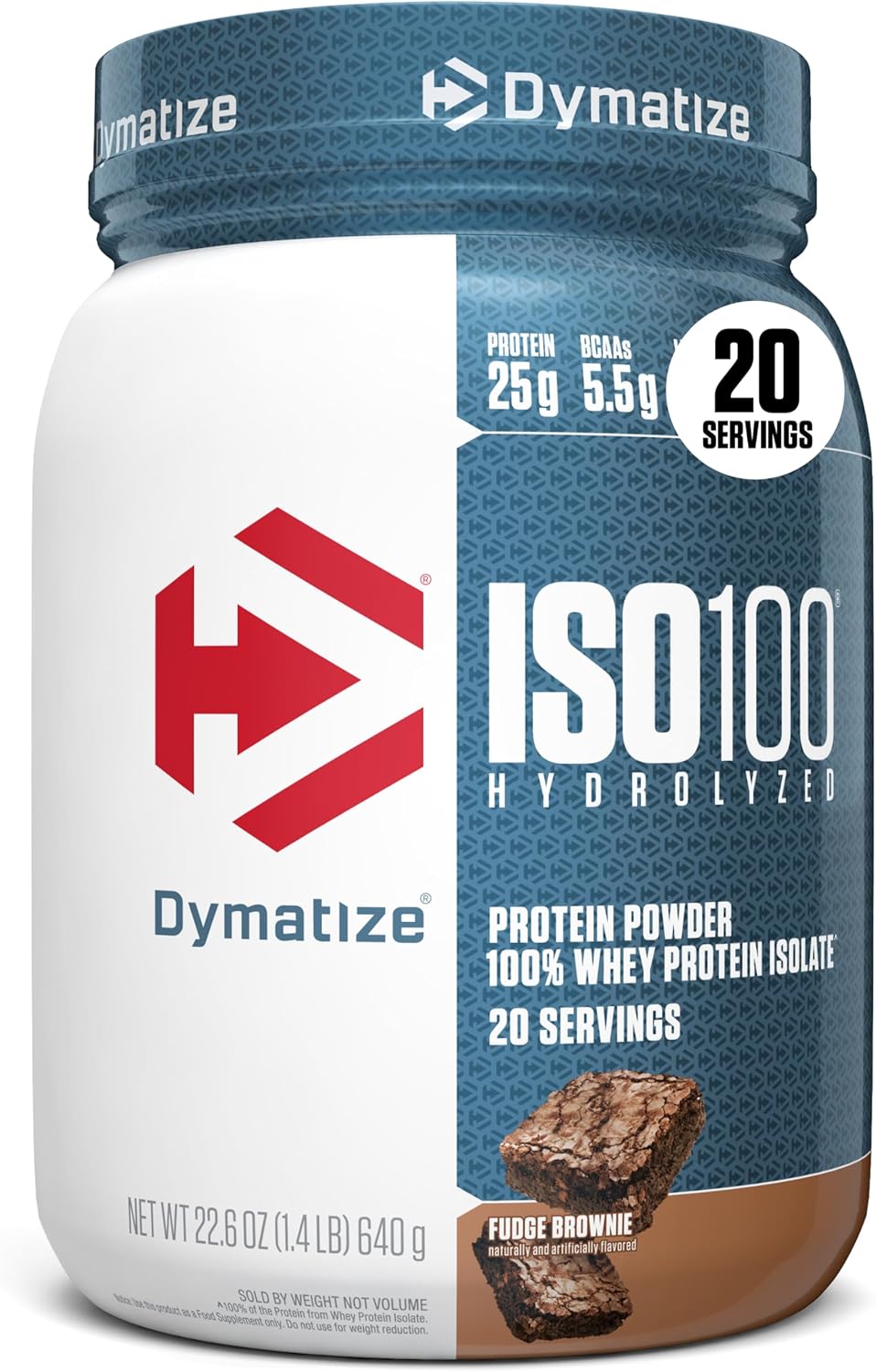 Dymatize ISO100 Protein Powder, 100% Whey Isolate, Gourmet Chocolate | 25g Protein, Hydrolyzed, Fast-Absorbing, Supports Muscle Health, 5.5g BCAAs, Gluten-Free, 76 Servings, 5 lb
