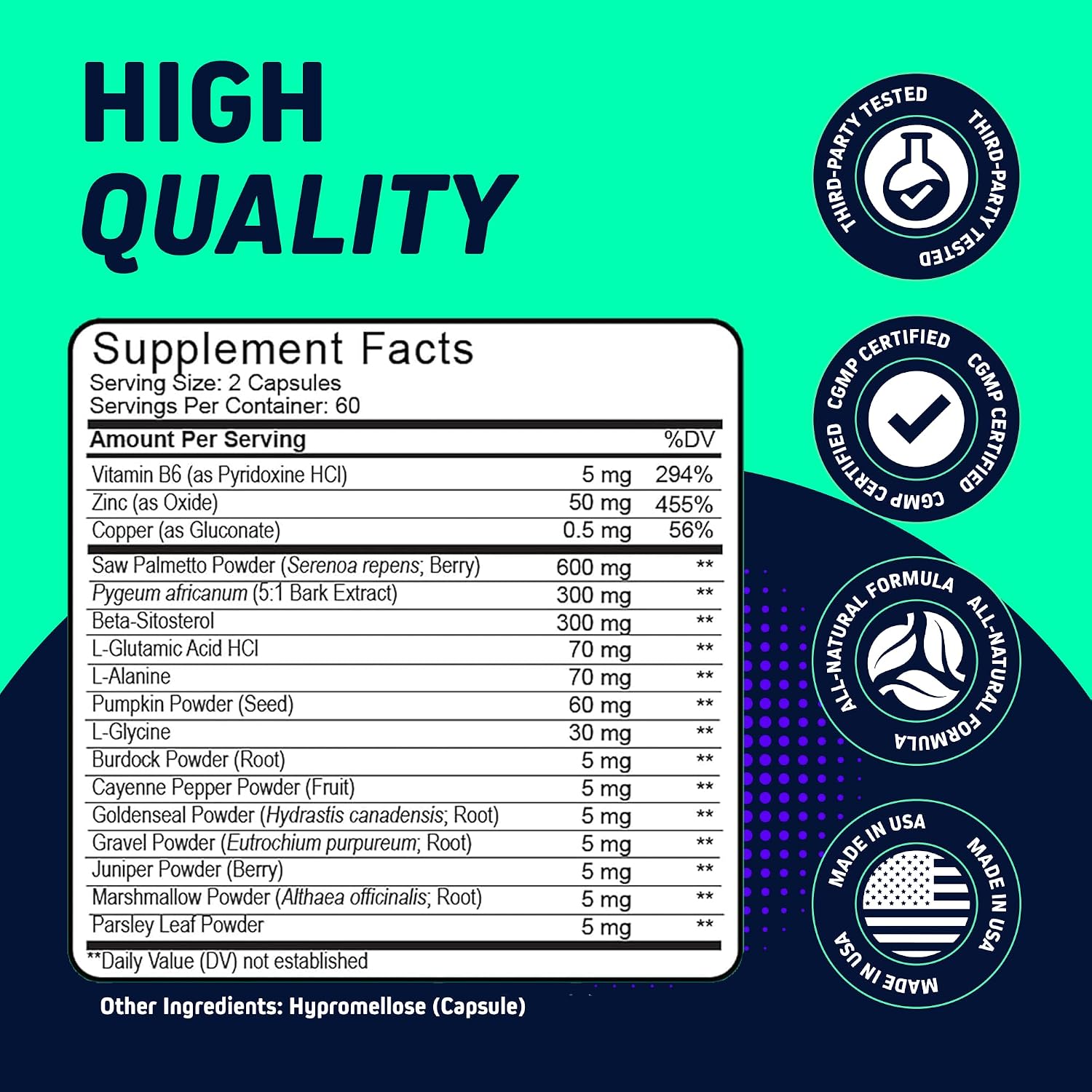 Dual Prostate & Hair Support for Men – Saw Palmetto, Beta-Sitosterol