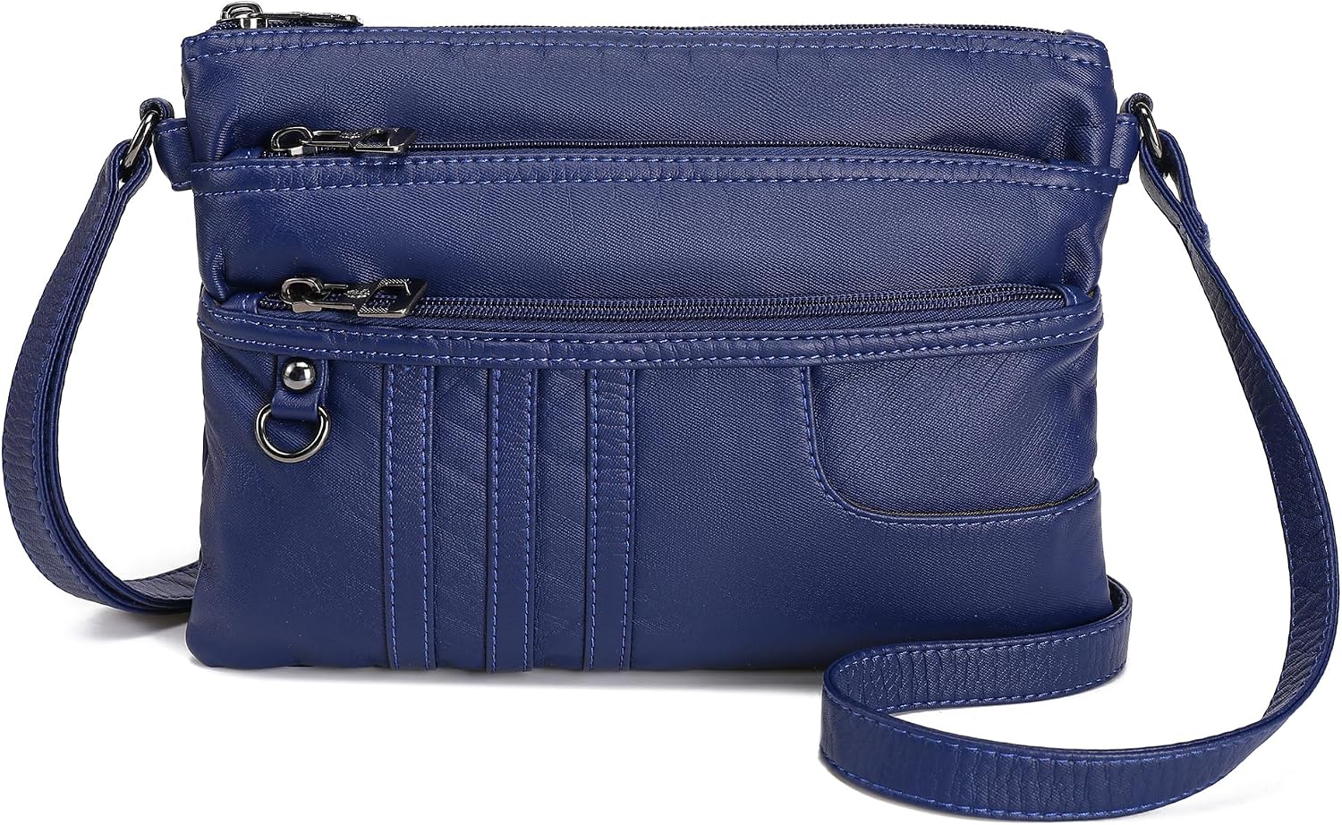 MINICAT Multi Pocket Small Crossbody Purses for Women Everyday Shoulder Bag | Lightweight Organizer, Cross body Bag with Multiple Zipper Pockets, Vegan Leather, Phone Purse for Travel Casual Daily