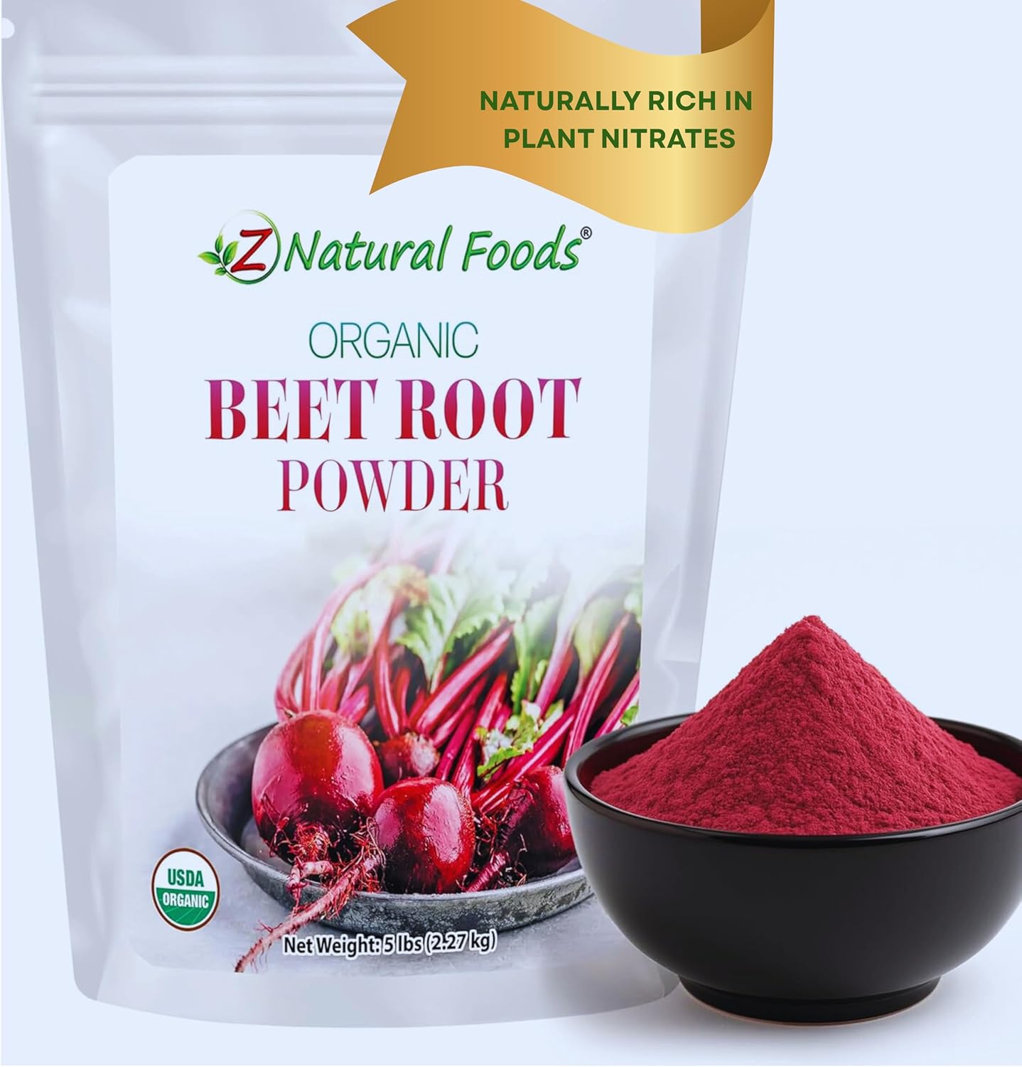 Z Natural Foods Organic Beet Root Powder - Vegan, Gluten Free, 16 oz
