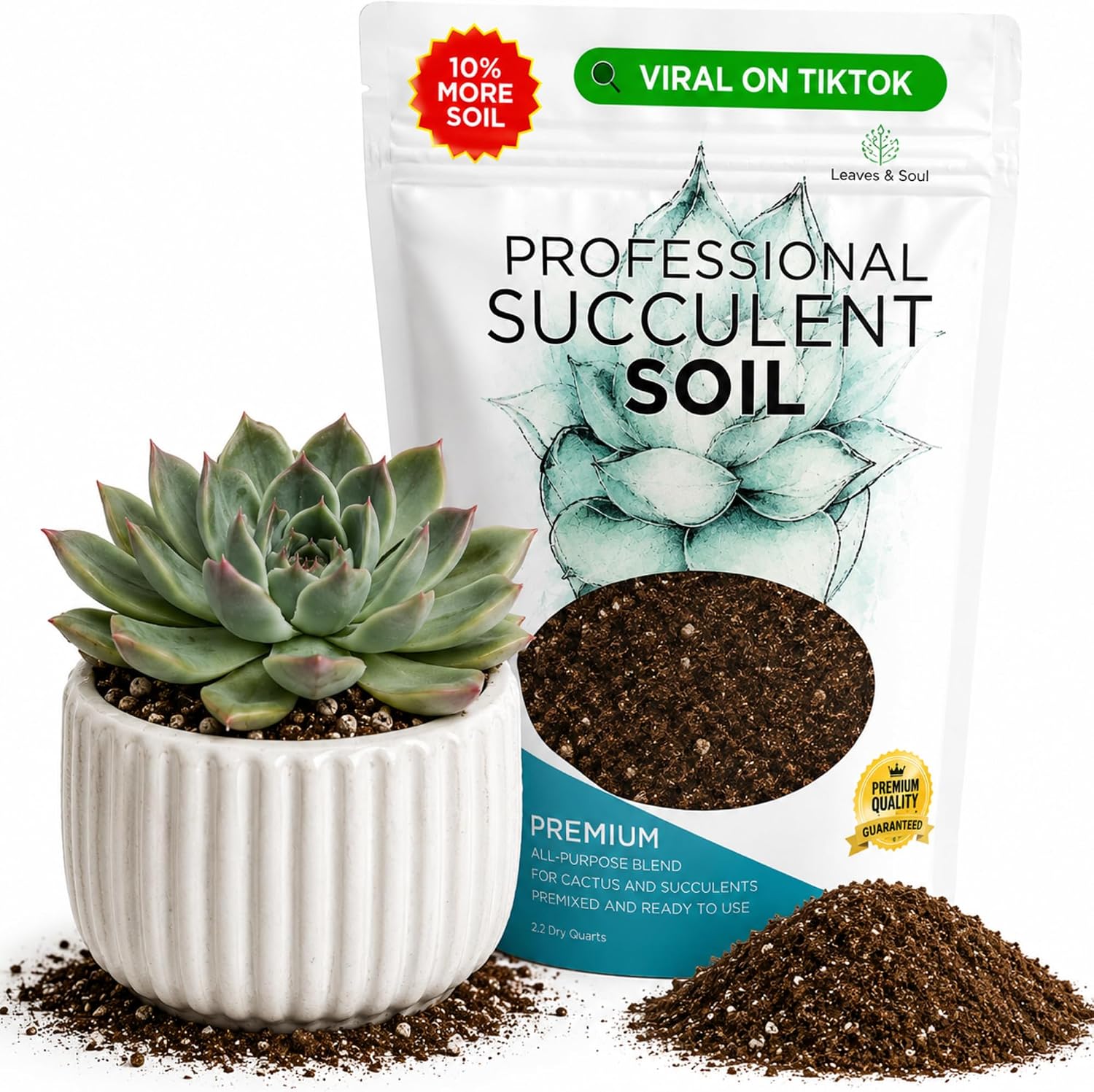 Professional Bonsai Soil Mix Ready to Use | Large 2.2 Quarts, Premium Potting Soil for Bonsai Trees