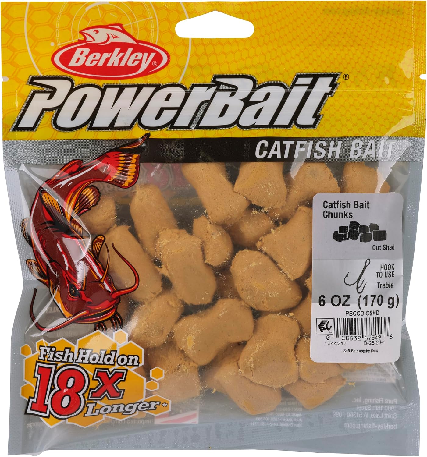 Berkley PowerBait Catfish Bait Chunks Fishing Dough Bait