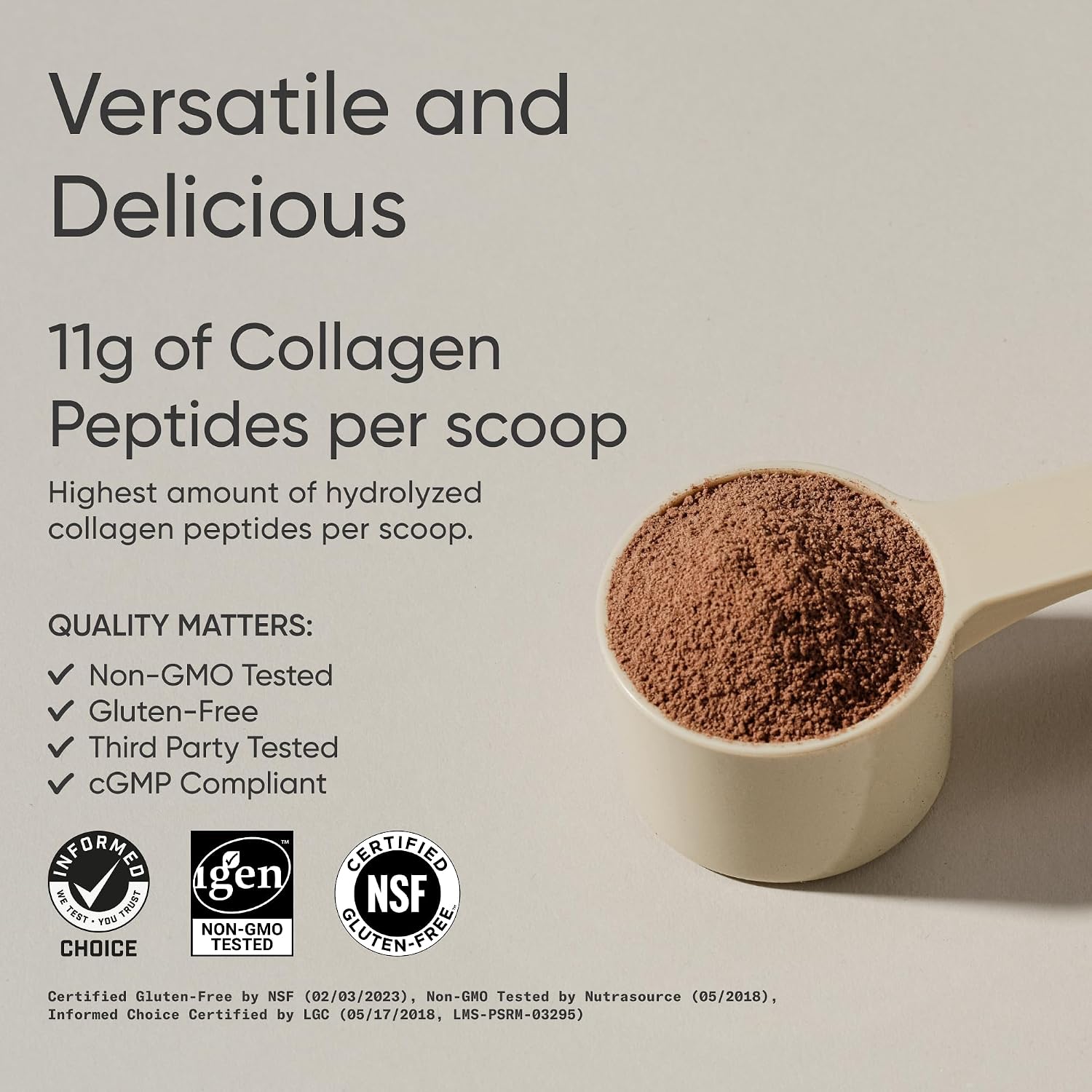 Sports Research® Collagen Peptides Protein Powder 16oz (Unflavored) | 11g Grass-Fed Collagen per Scoop · Hair, Skin & Joint Support · Easy to Mix in Coffee & Shakes - 41 Servings