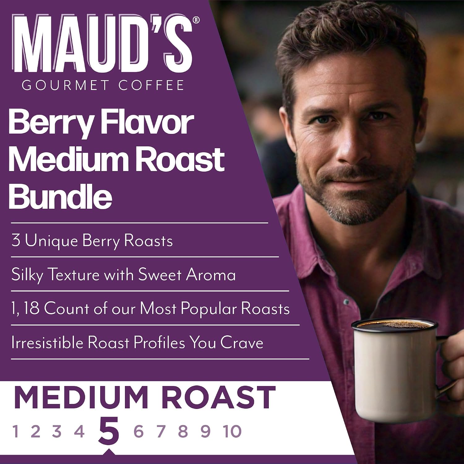 Maud's Family Pack Coffee Pods Variety Pack, 136ct, 12 Assorted Flavors | Medium Roast Flavored Coffee in Single Serve Pods – 100% Arabica Coffee, Compatible with Keurig Coffee Makers