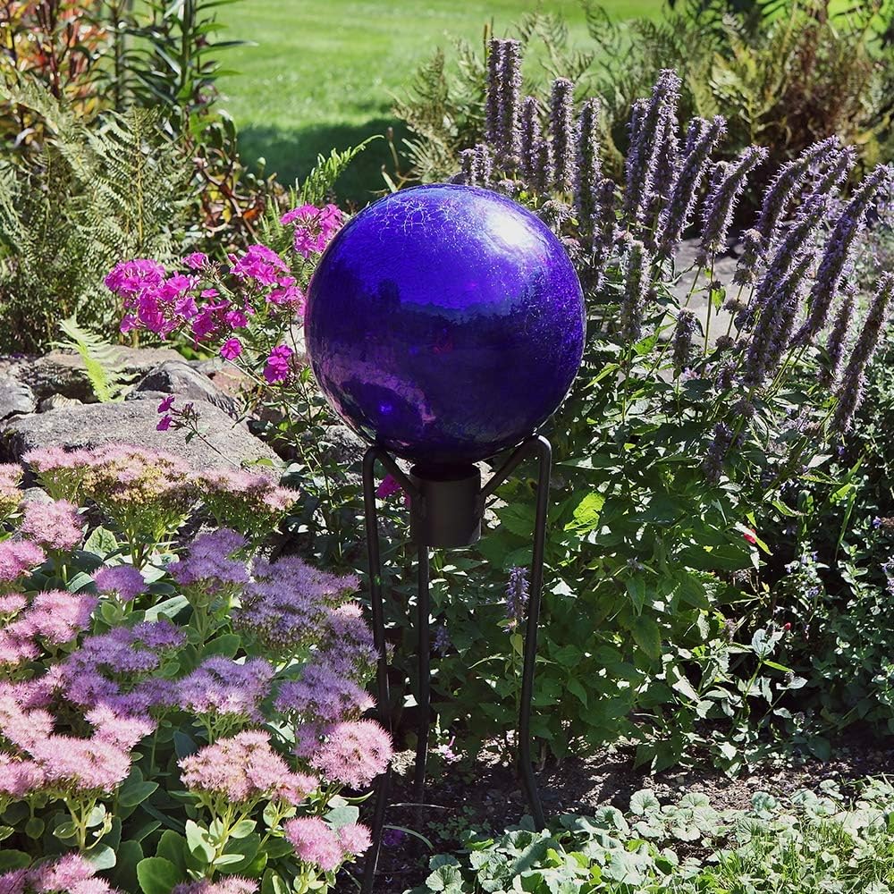 Achla Designs G10-FG-C Gazing, Fern Green 10 inch Glass Garden Globe Ball Sphere, 10