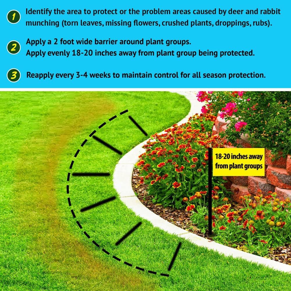 Nature's MACE Deer & Rabbit Repellent 25 lb Granules | Covers 25,000 Sq Ft, Repel Deer from Your Home & Garden, Deterrent, Safe to use Around Children, Plants, Produce.