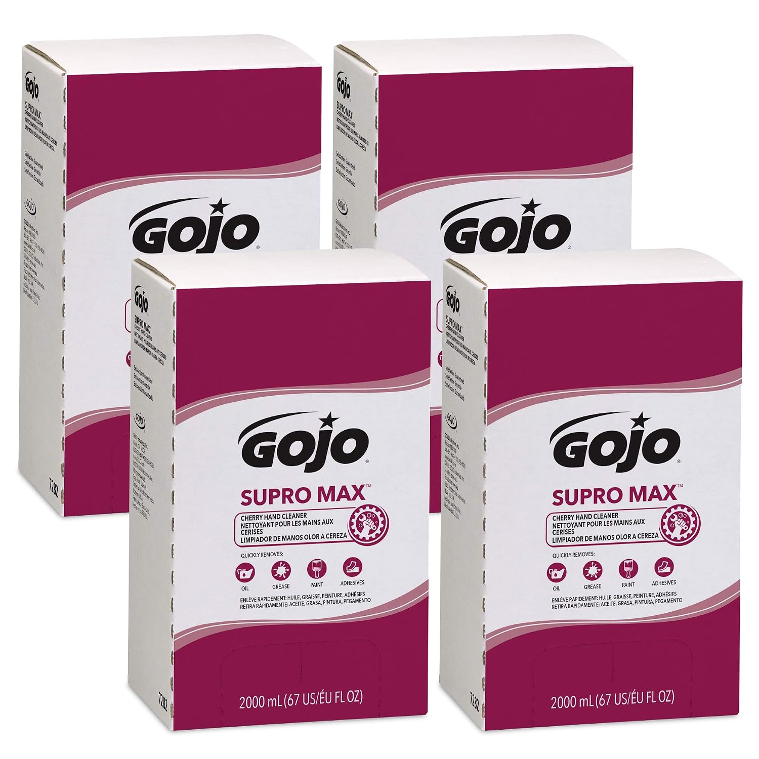 GOJO PRO TDX Supro Max Hand Cleaner Refill, Citrus, 4ct x 2000 mL-7272-04 | Citrus Scent Hand Cleaner and PRO TDX Push-Style Dispenser (7272-04)