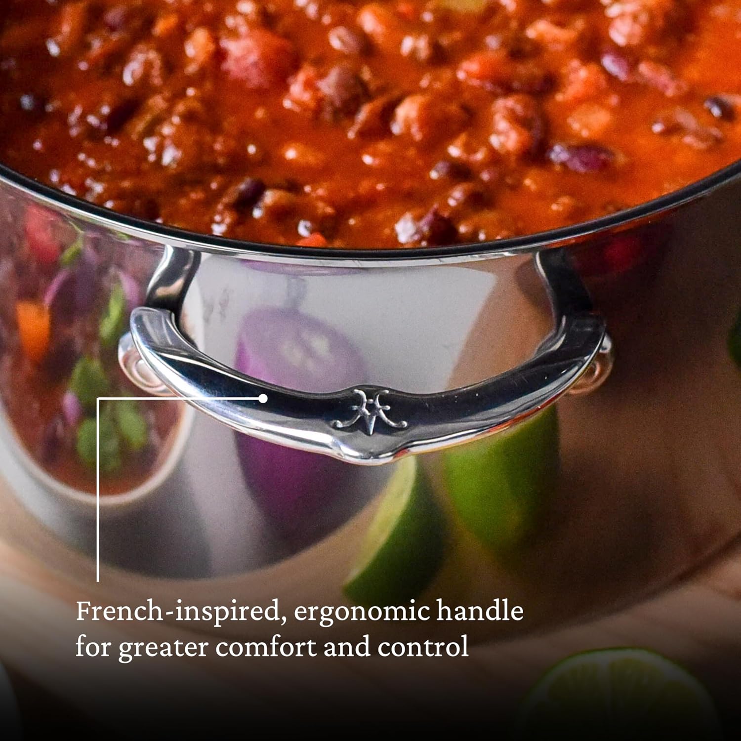 Hestan NanoBond Molecular Titanium Stock Pot with Lid, 8-Quart - PFAS-Free Stainless Steel, 4x Stronger, 1050°F Oven Safe, Induction Compatible