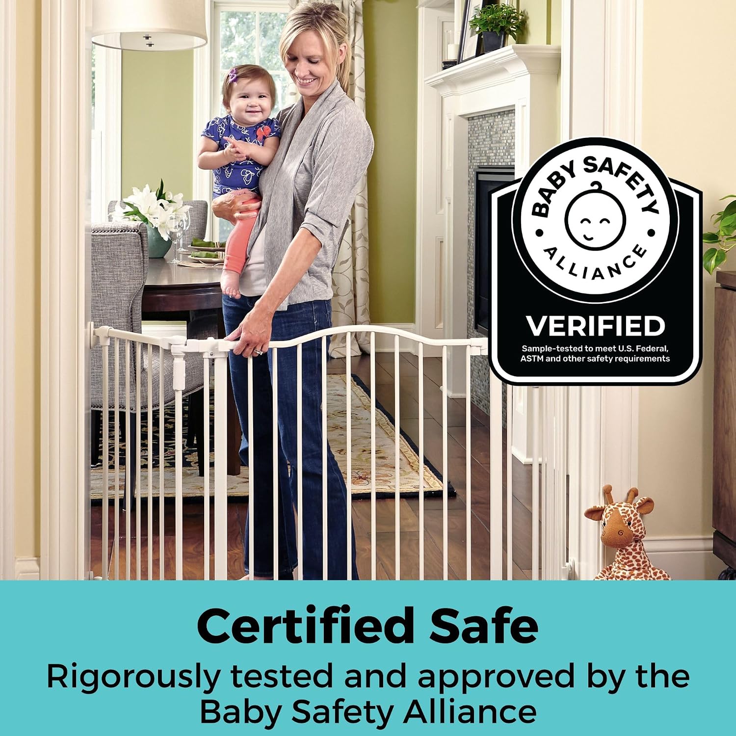 Toddleroo by North States - Deluxe Décor Safety Gate: Hardware Mounted Extra Wide Metal Baby Gate - Adjustable Child Gate - 38.3 to 72 Inches Wide - 30 Inches Tall - Matte Bronze