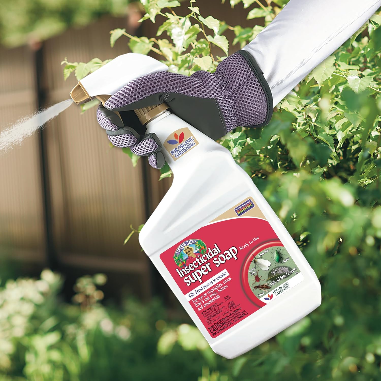 Bonide Captain Jack's Insecticidal Super Soap, 32 oz Ready-to-Use Spray For Organic Gardening and Outdoor Plants | Ready-to-Use Spray